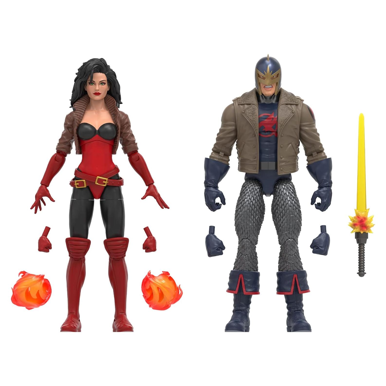 Figura de Acción Marvel Legends Caballero Negro y Sersi 15.24 cm