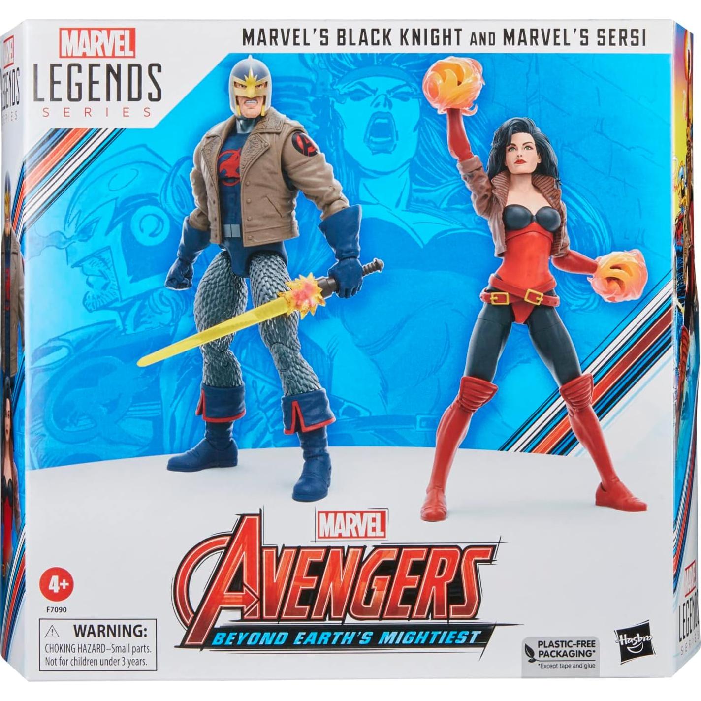 Figura de Acción Marvel Legends Caballero Negro y Sersi 15.24 cm