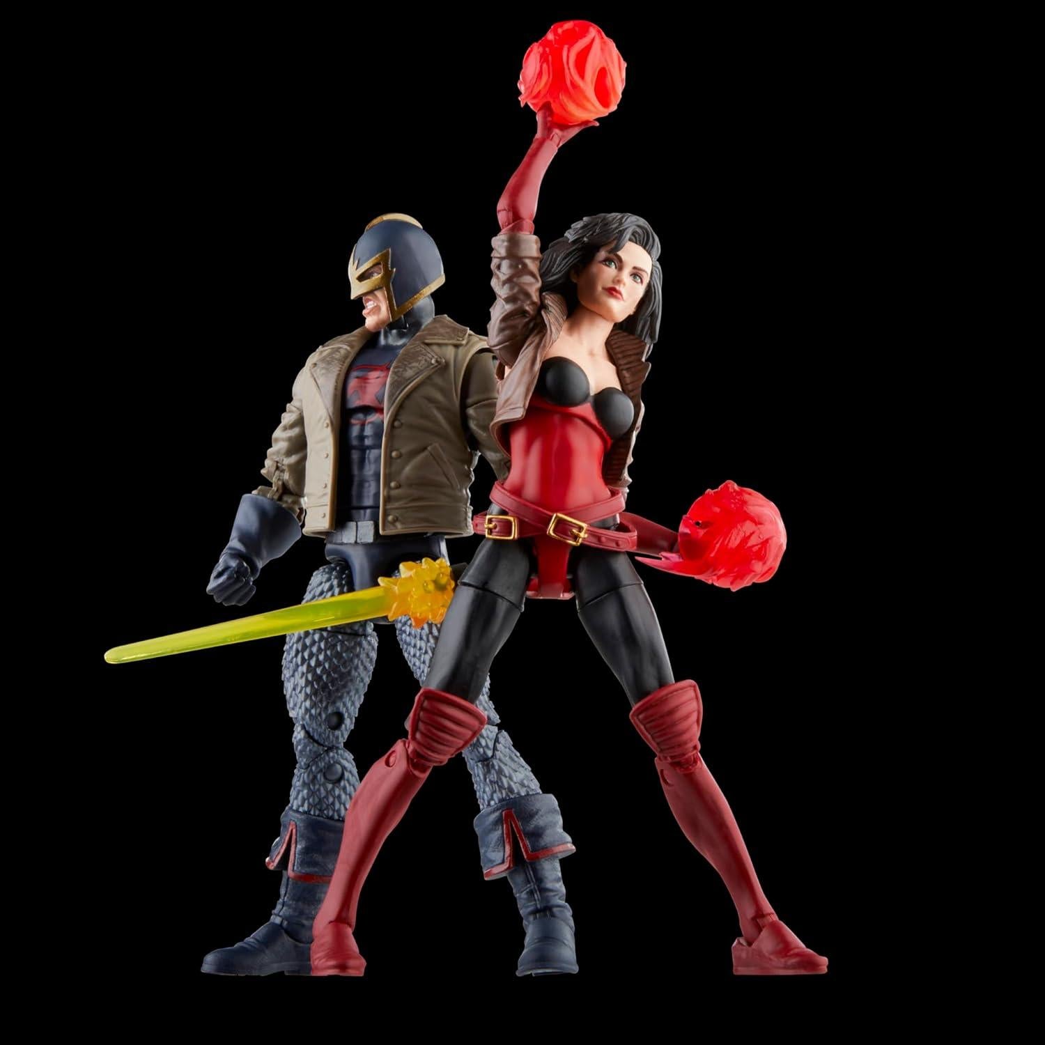 Figura de Acción Marvel Legends Caballero Negro y Sersi 15.24 cm