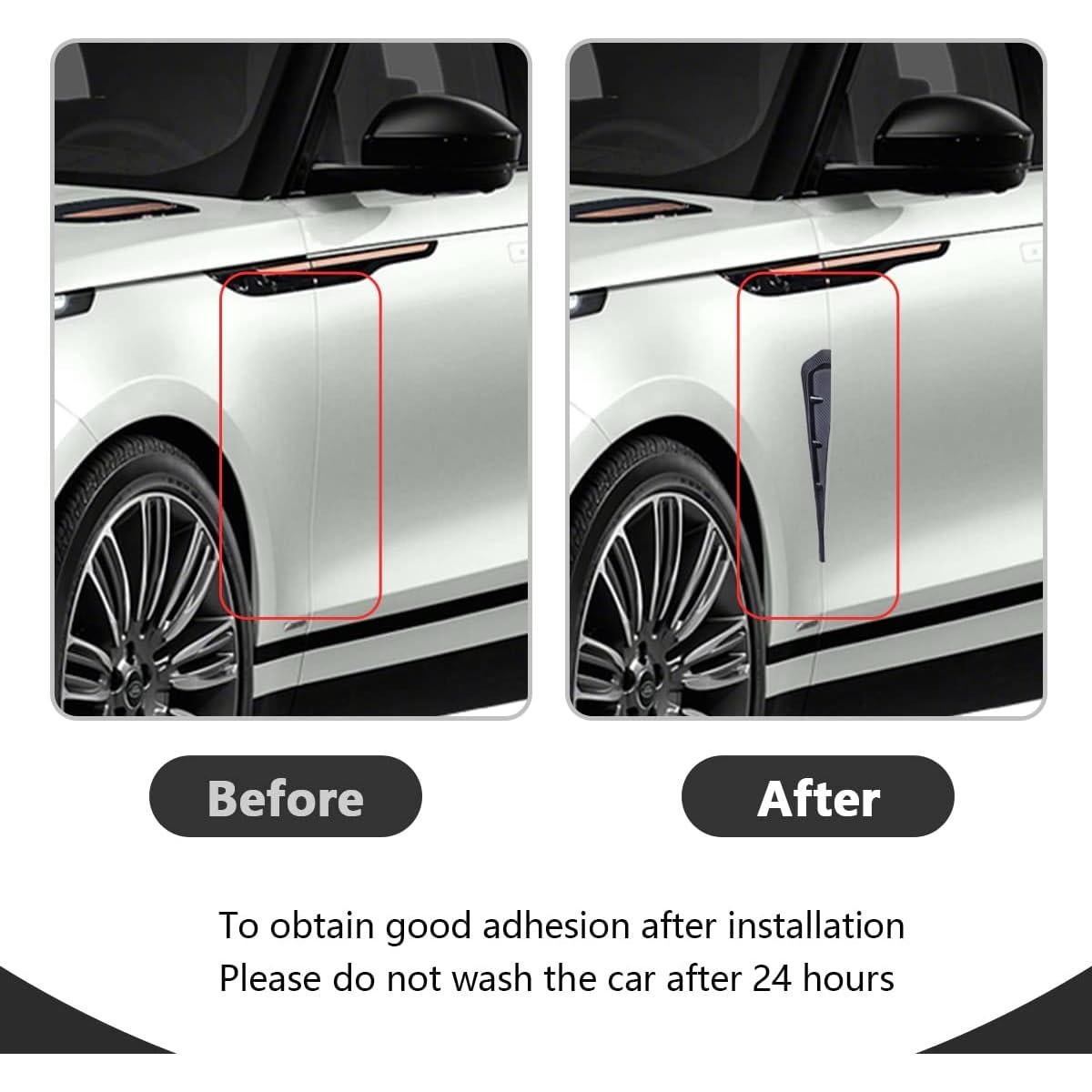 Ventilaciones Laterales de Guardabarros Ziciner 42x9.4cm PVC Carbono