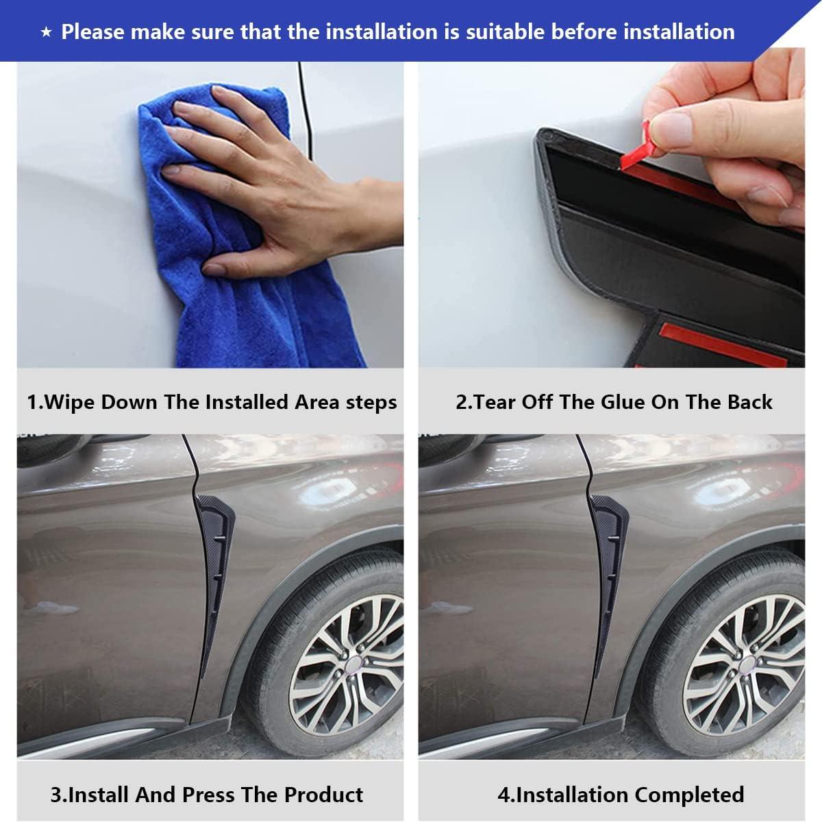 Ventilaciones Laterales de Guardabarros Ziciner 42x9.4cm PVC Carbono