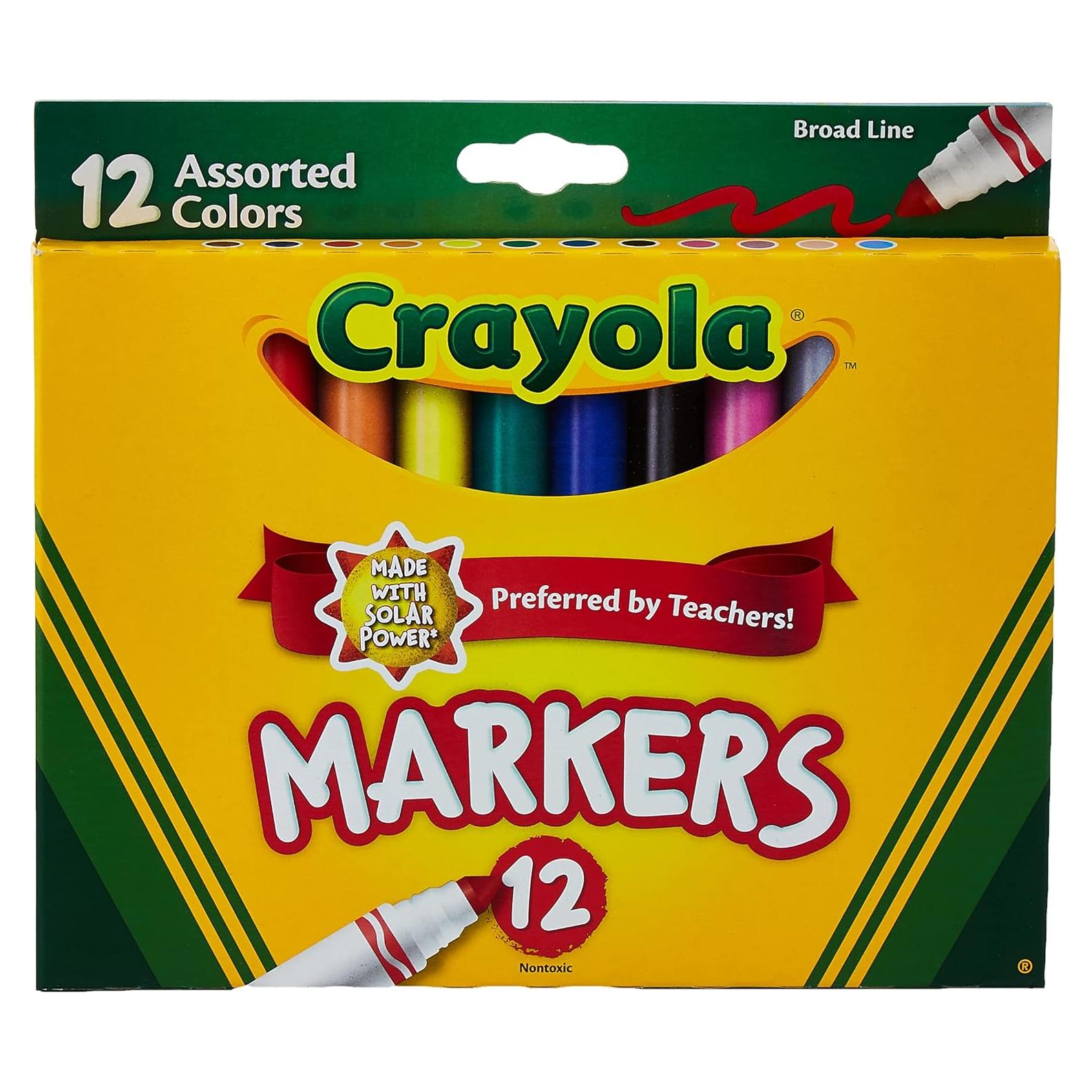 Marcadores Clásicos Crayola 12 Colores No Lavables