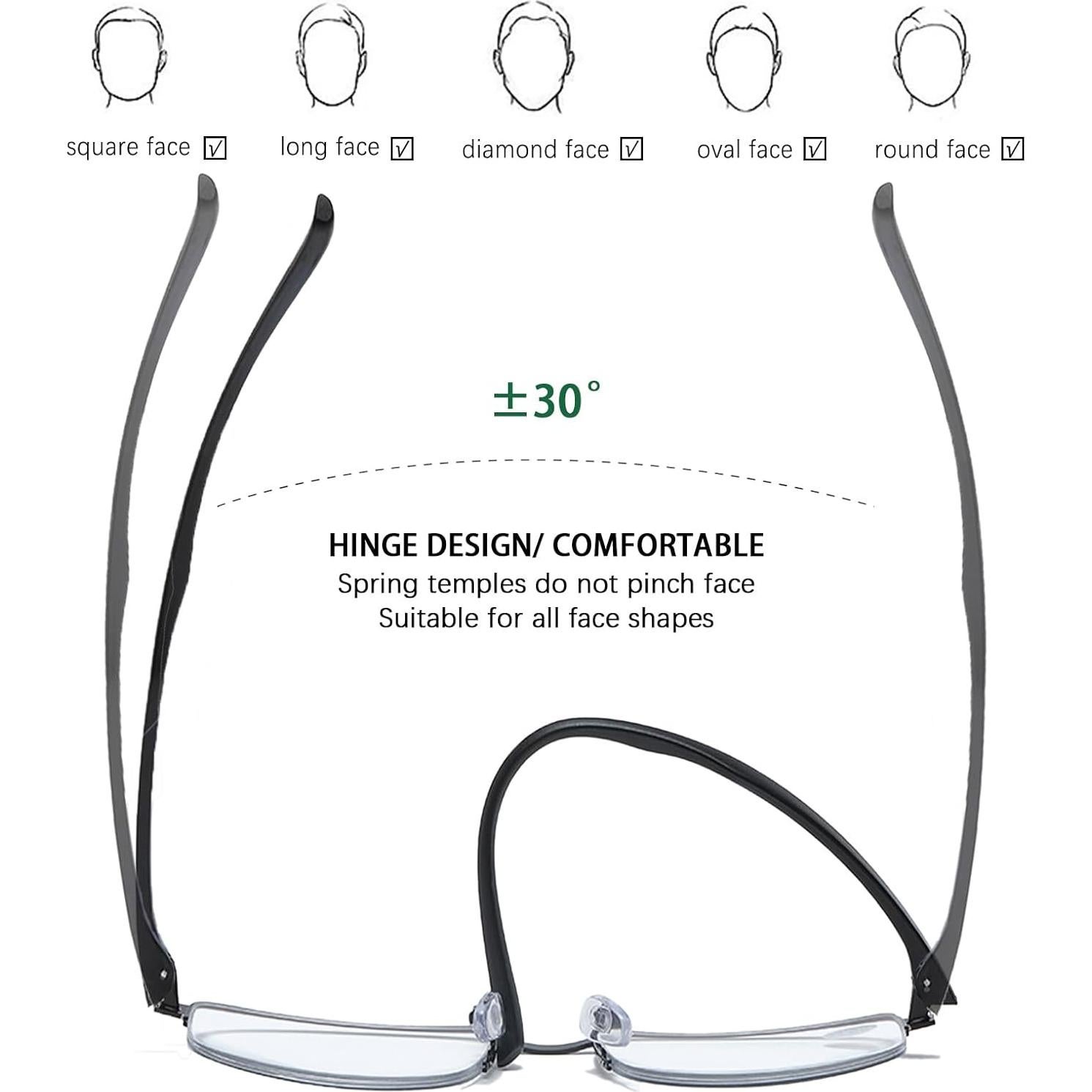 Gafas de lectura progresivas fotoquímicas UV400 UXAOSVME
