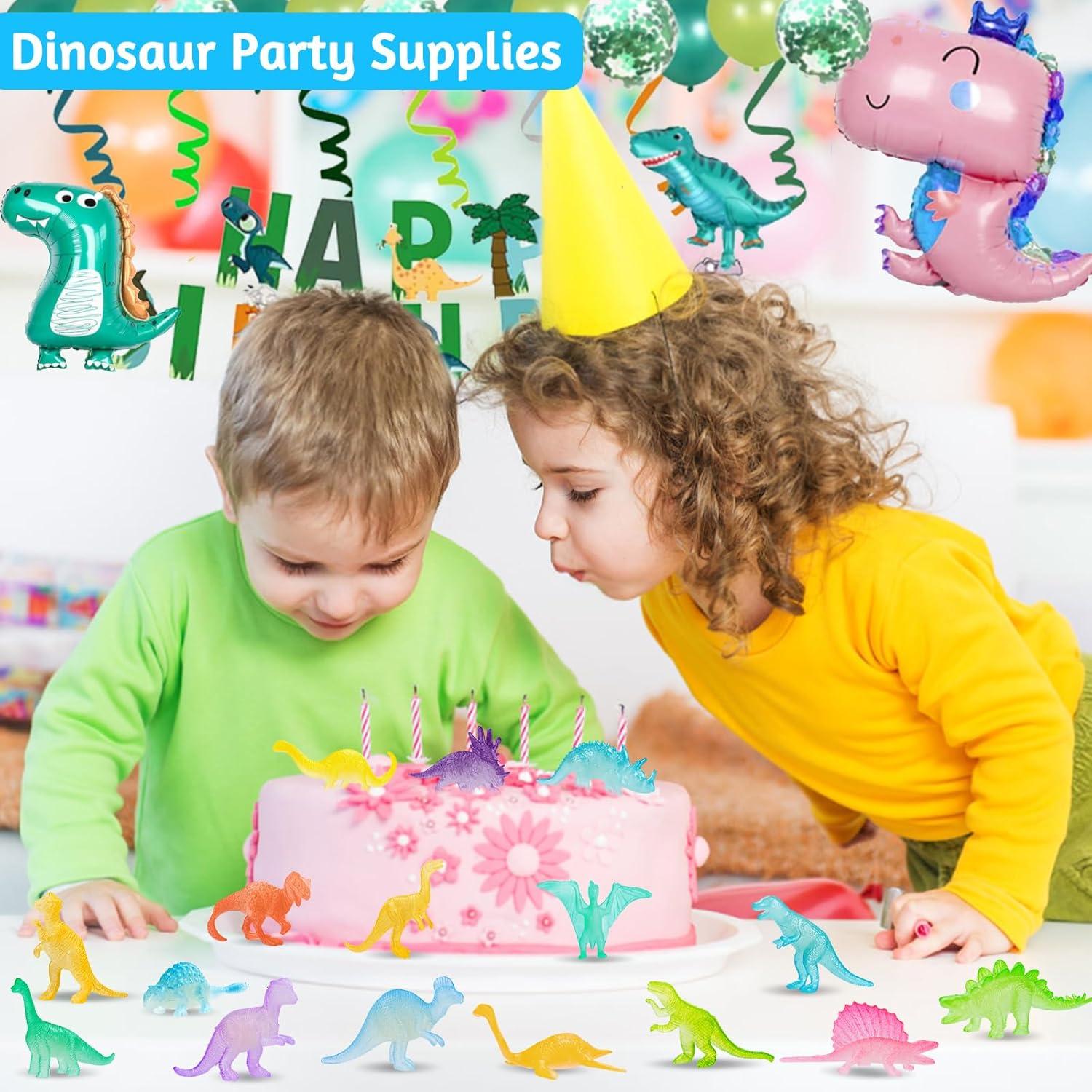 16 Figuras de Dinosaurios Brillantes AugToy para Fiestas