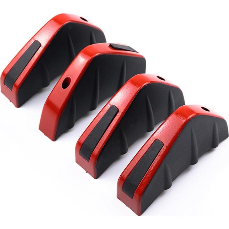 4 Alerones Difusores Traseros Couslcd para Coche SUV Rojo Negro