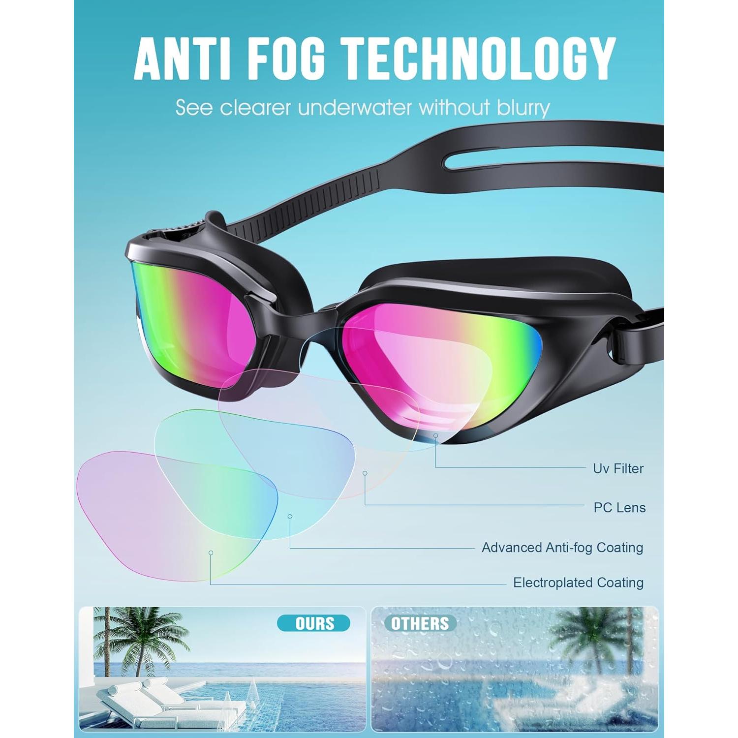 Gafas de natación Vegemono SWG unisex antiniebla UV400