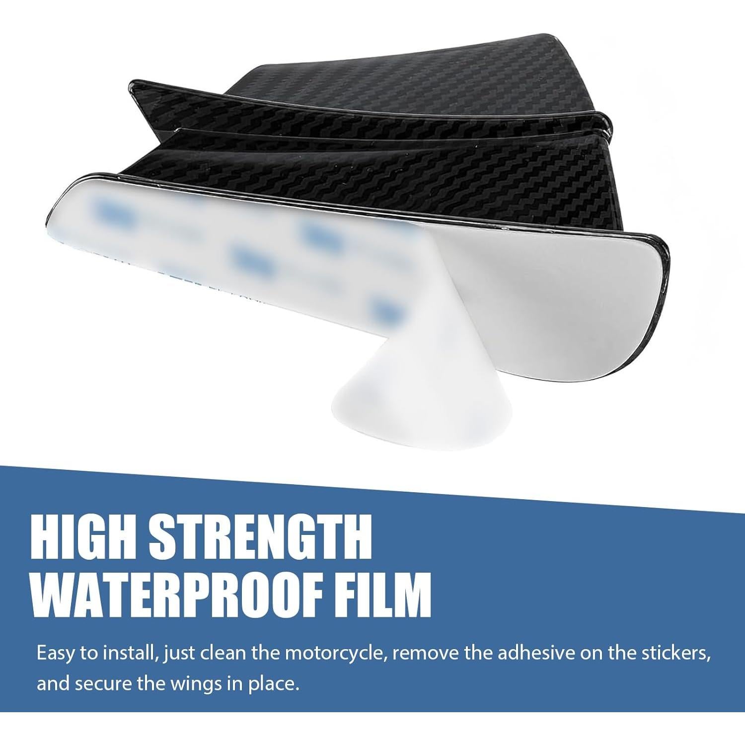 Alerón de Carenado de Motocicleta Bawkars 2 PCS Fibra de Carbono