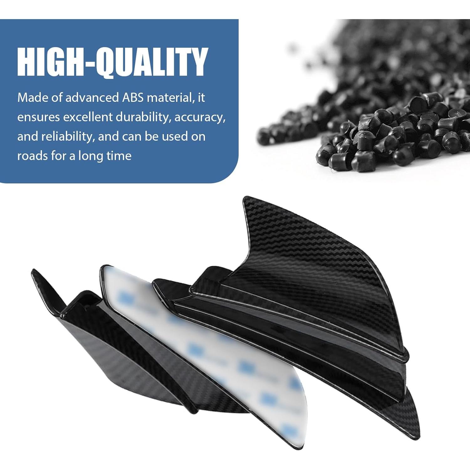 Alerón de Carenado de Motocicleta Bawkars 2 PCS Fibra de Carbono