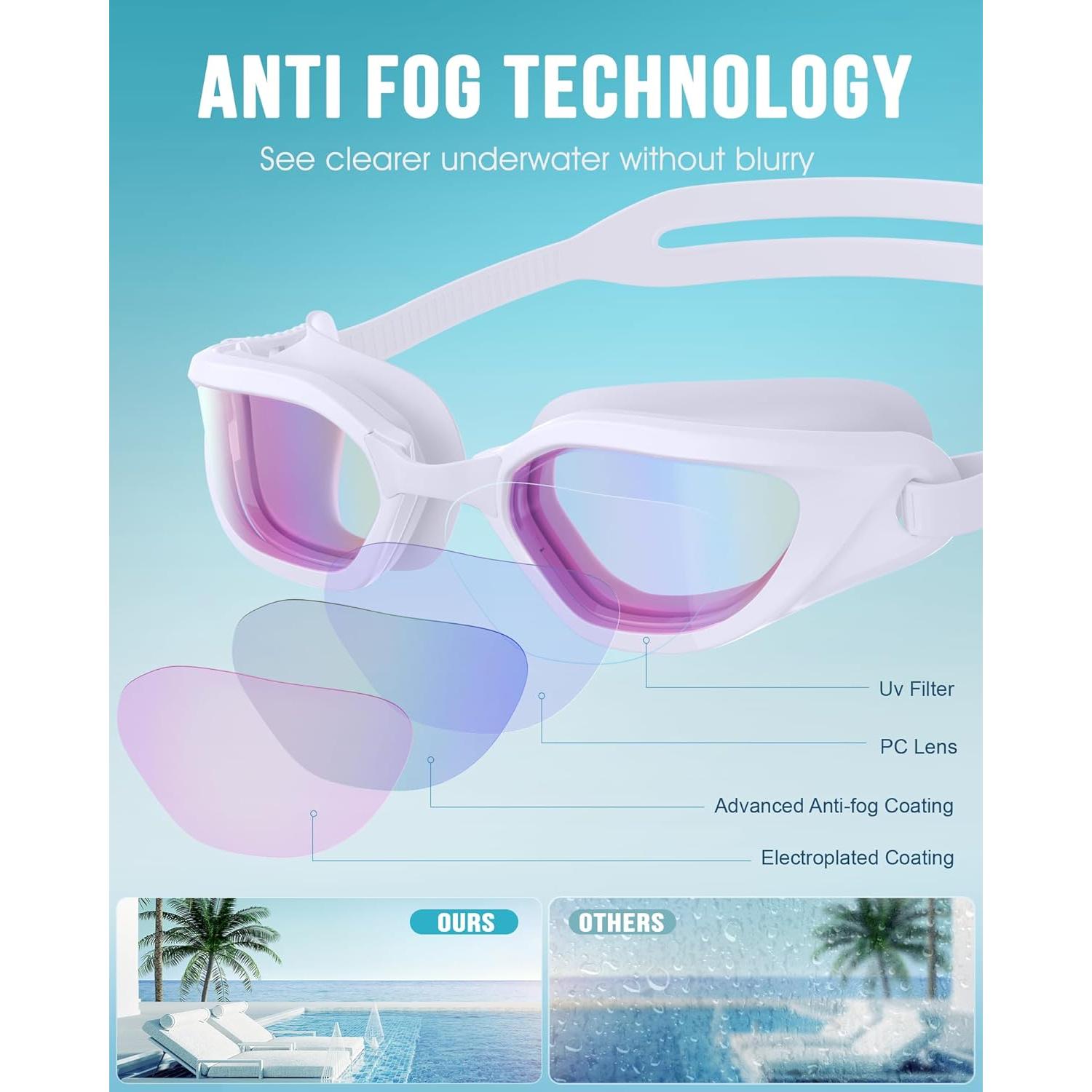 Gafas de natación Vegemono SWG unisex antiniebla UV400