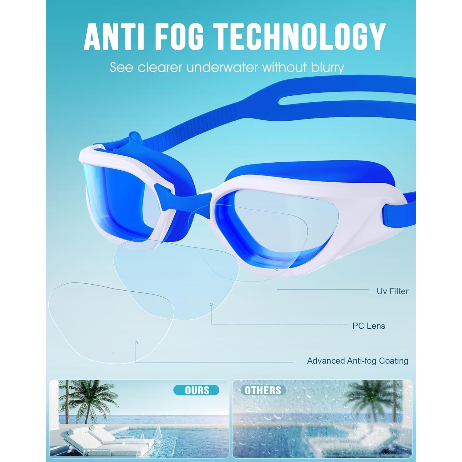 Gafas de natación Vegemono SWG unisex anti-vaho UV400