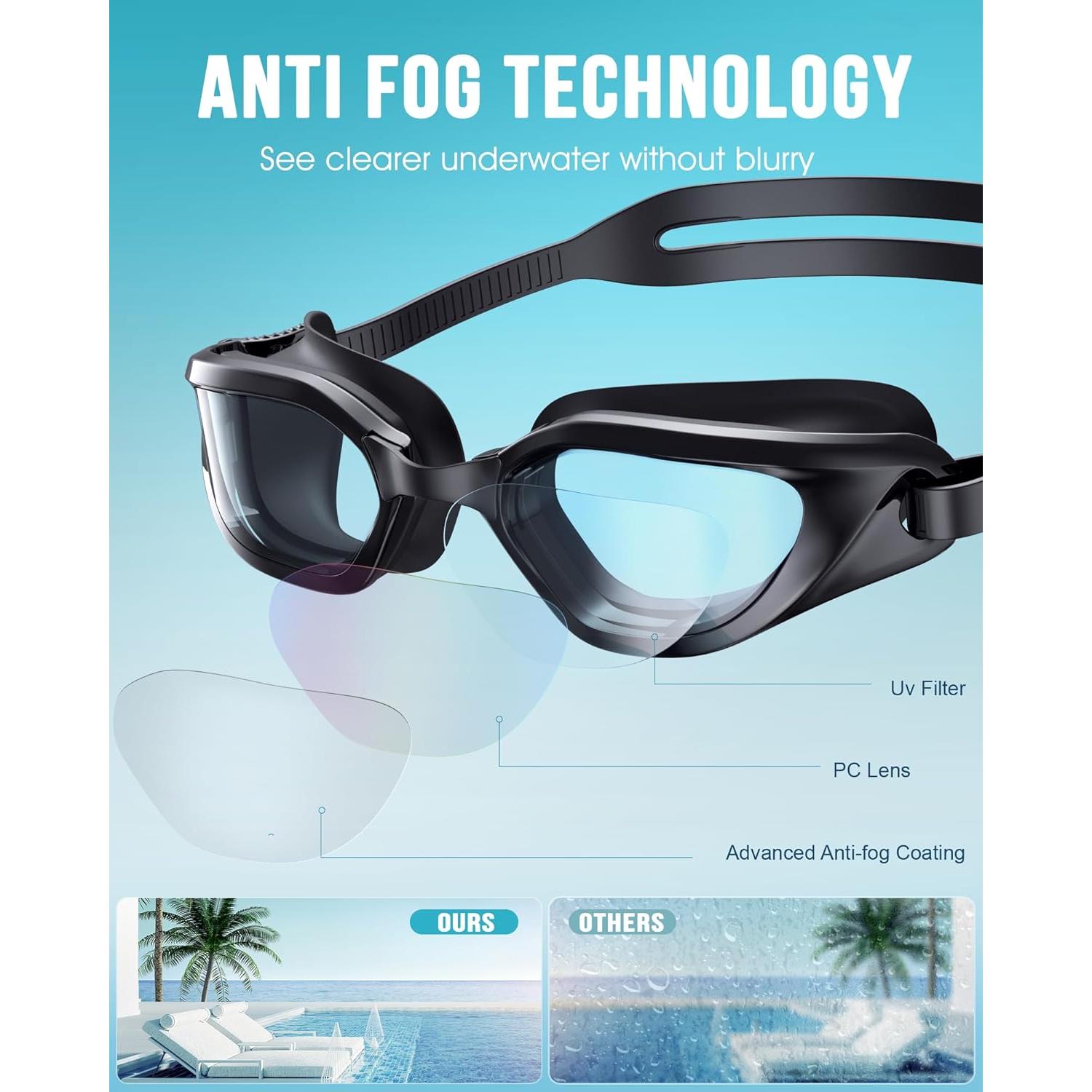 Gafas de natación Vegemono SWG unisex anti-vaho UV400