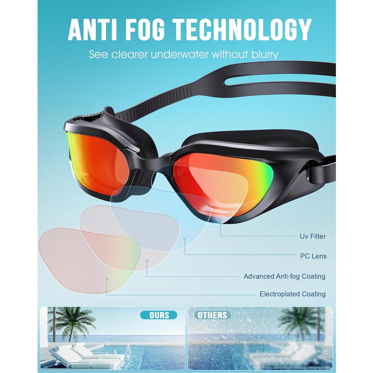 Gafas de natación Vegemono SWG unisex anti-vaho UV400