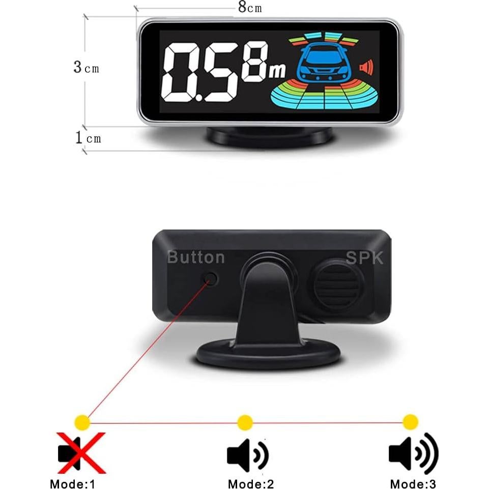 Sistema Parktronic NY-006-008 con 8 Sensores y Pantalla LCD