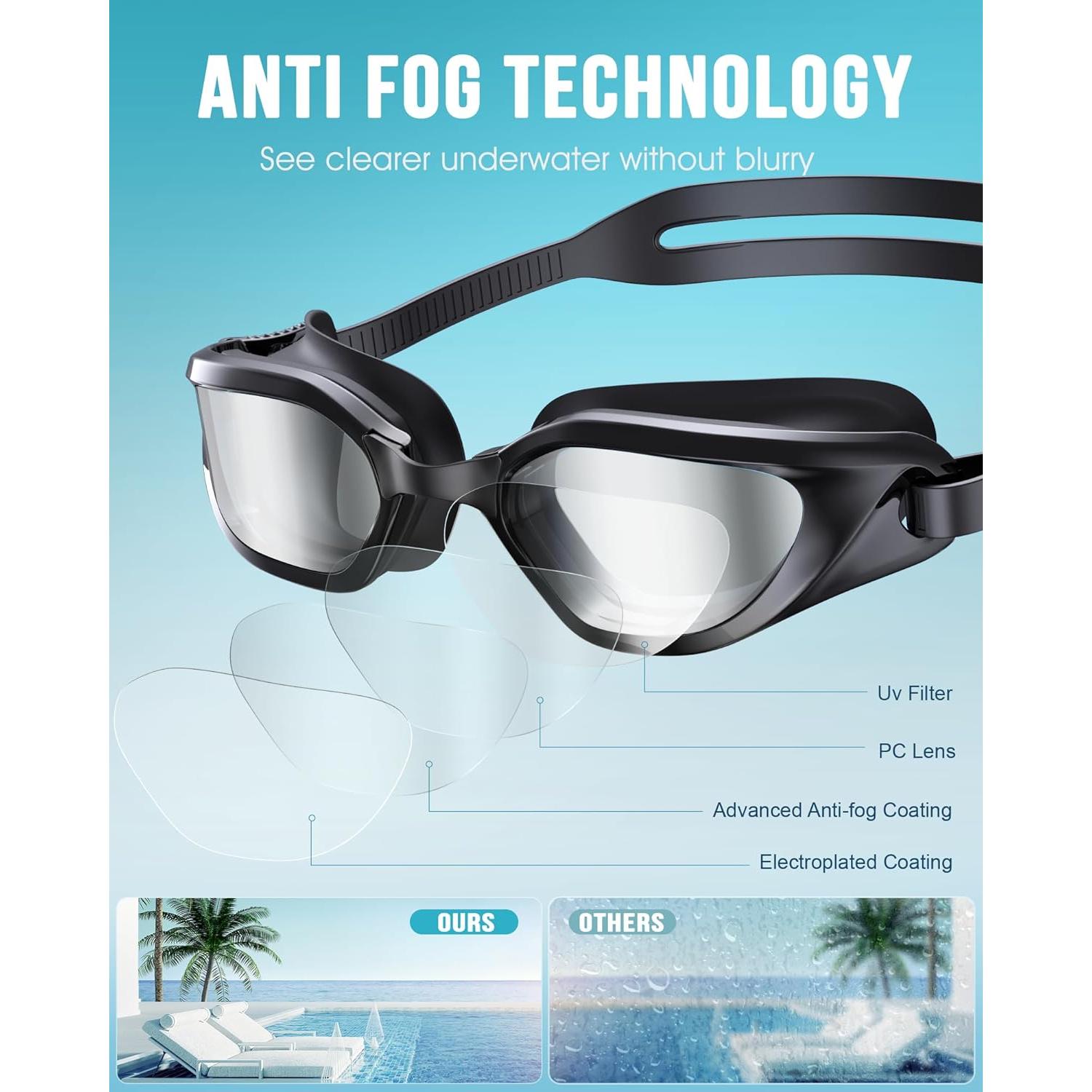 Gafas de natación Vegemono SWG unisex antiniebla UV400