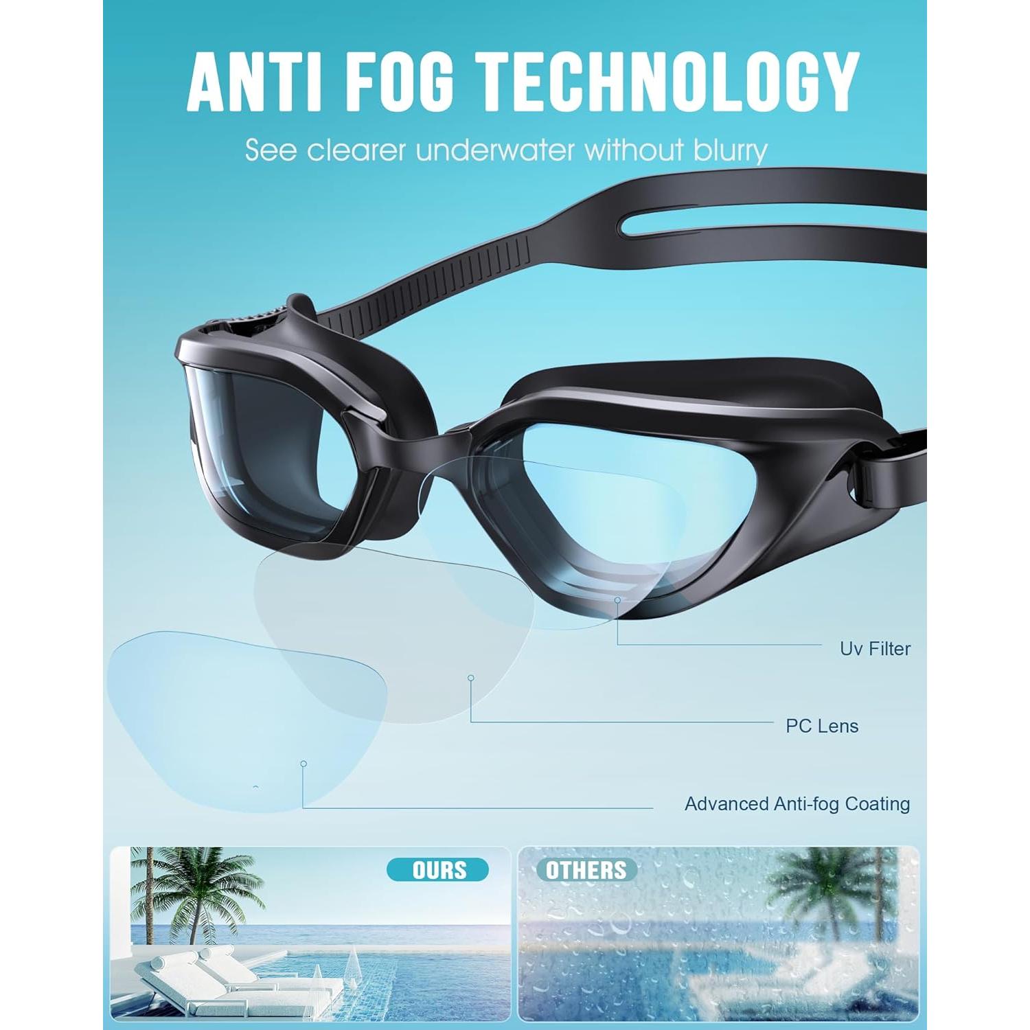 Gafas de Natación Vegemono SWG Unisex Anti Niebla UV400