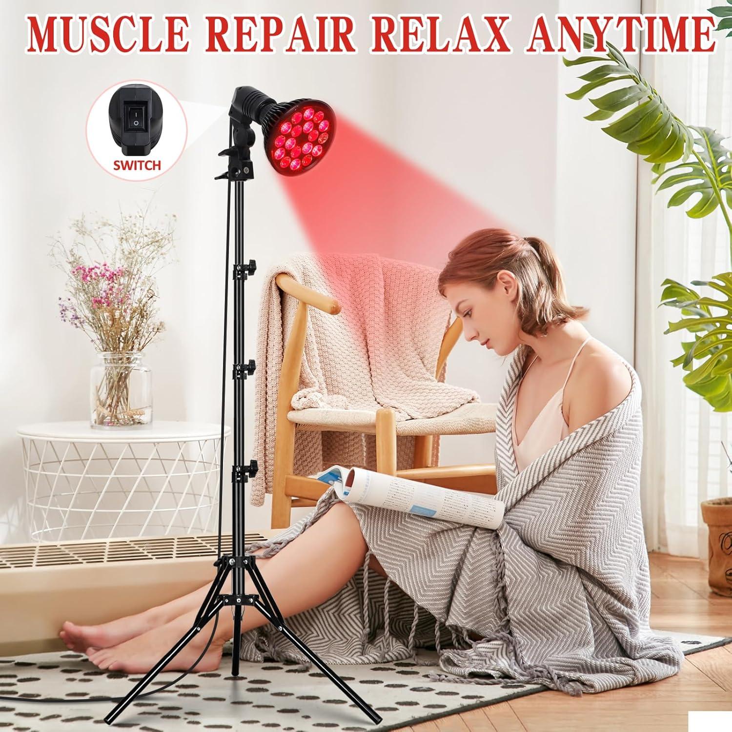 Lámpara de Terapia de Luz Roja SAVILER 660nm y 850nm Ajustable