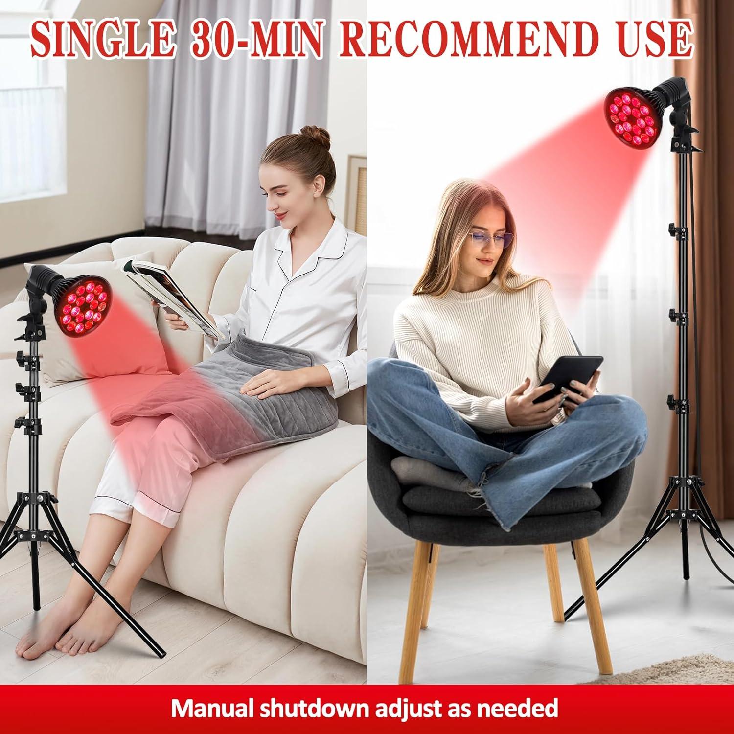 Lámpara de Terapia de Luz Roja SAVILER 660nm y 850nm Ajustable