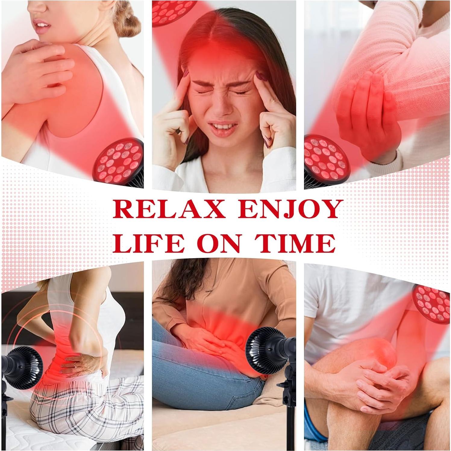 Lámpara de Terapia de Luz Roja SAVILER 660nm y 850nm Ajustable