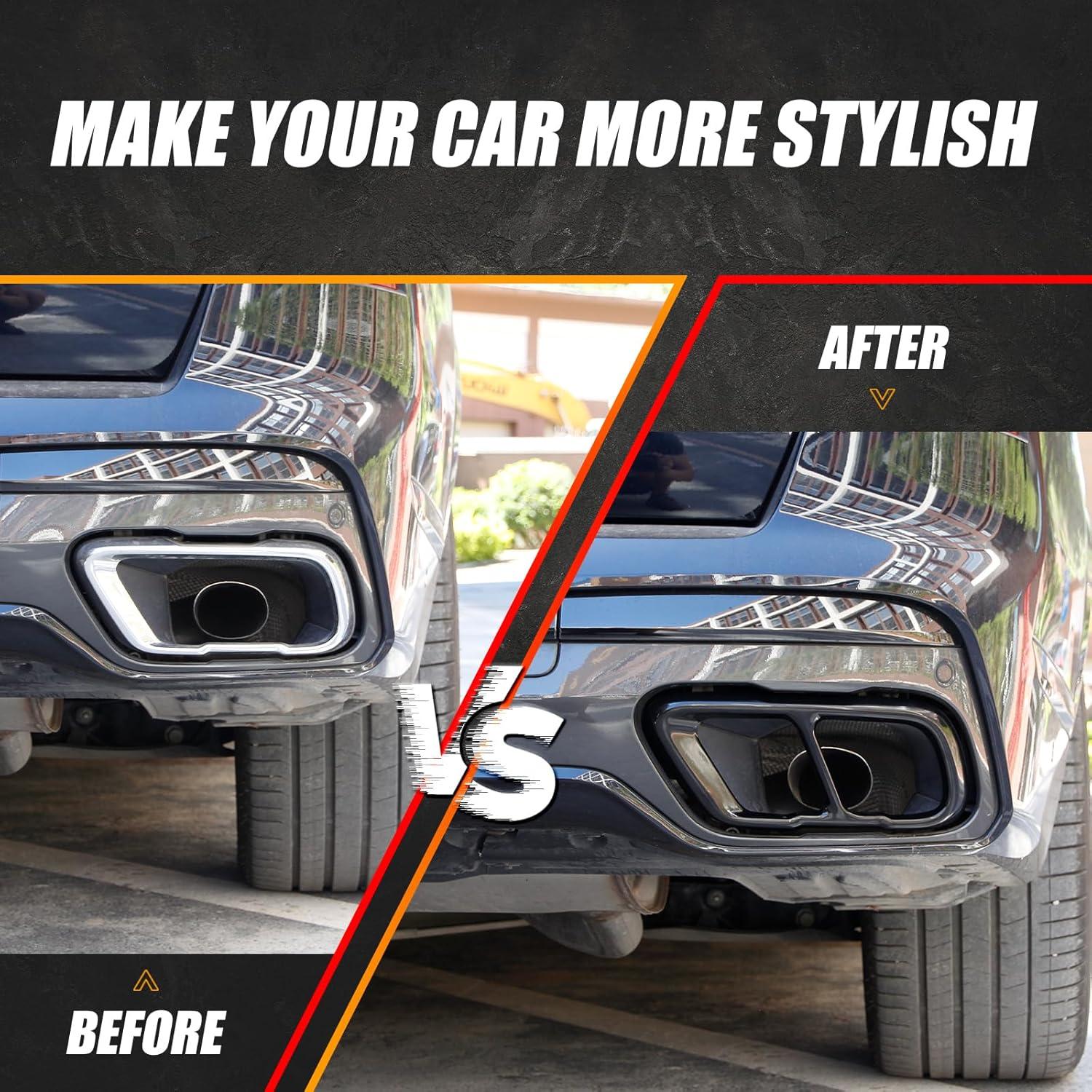 Cubierta de Escape LLKUANG para BMW X5 X6 X7 2019-2024 Acero Inoxidable