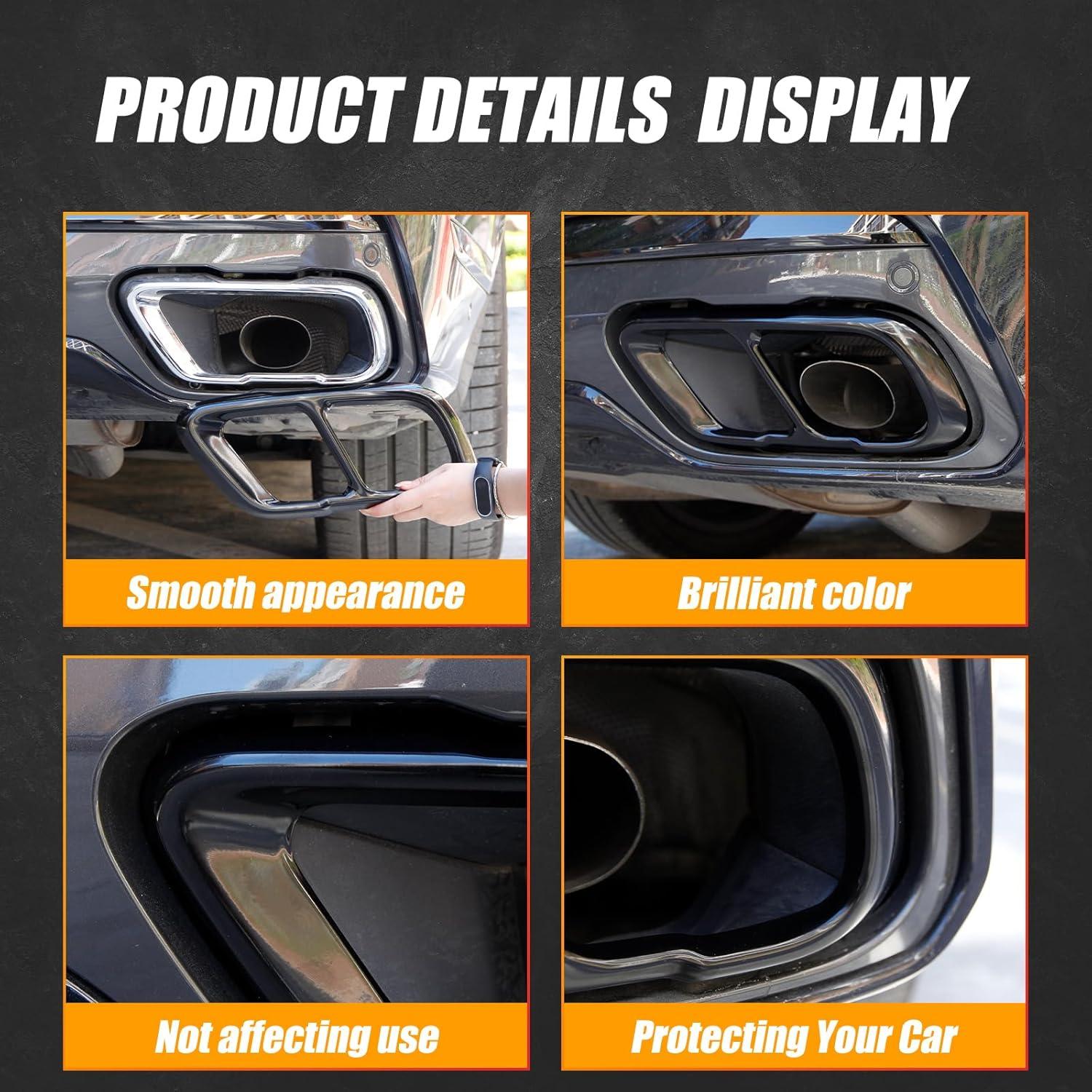 Cubierta de Escape LLKUANG para BMW X5 X6 X7 2019-2024 Acero Inoxidable