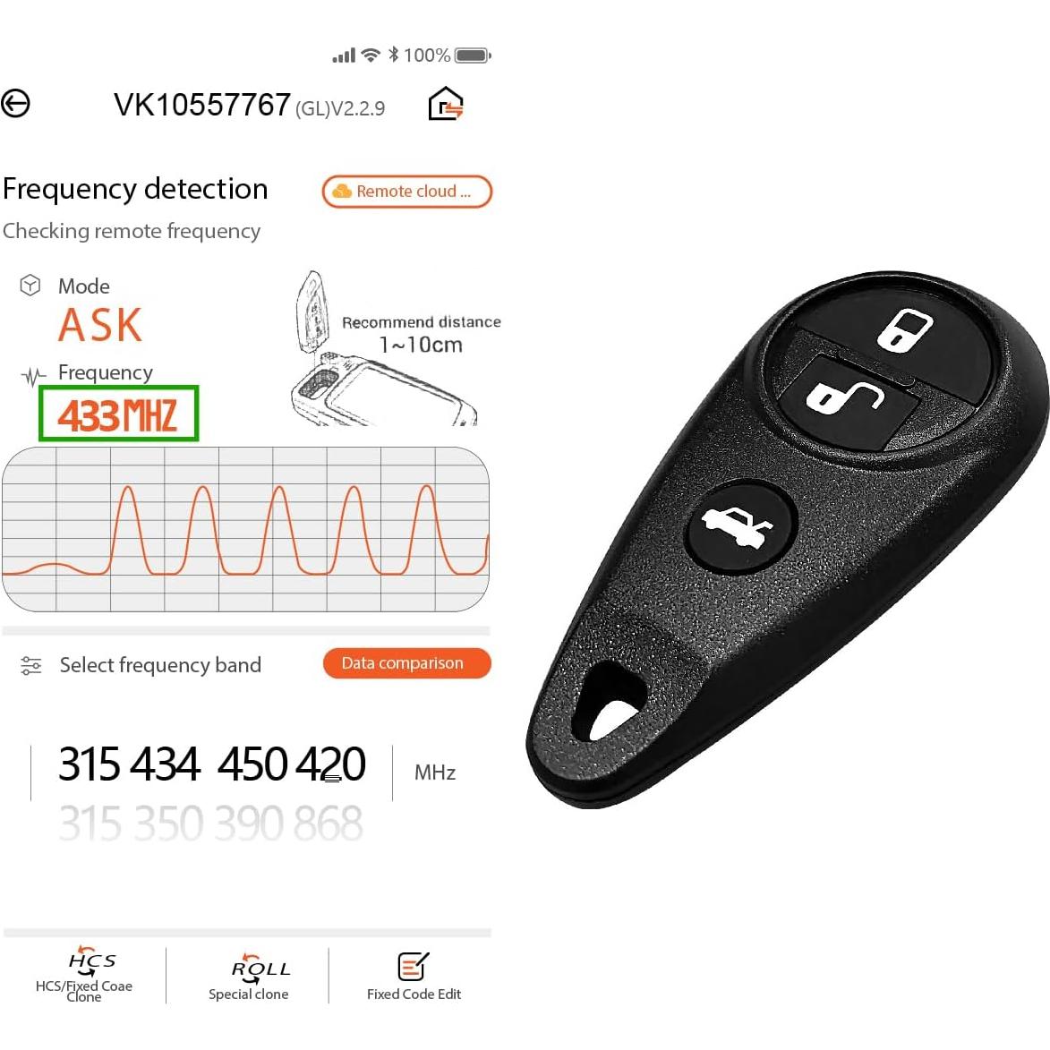 Control Remoto Llave Subaru NHVWB1U711 4 Botones 1999-2011