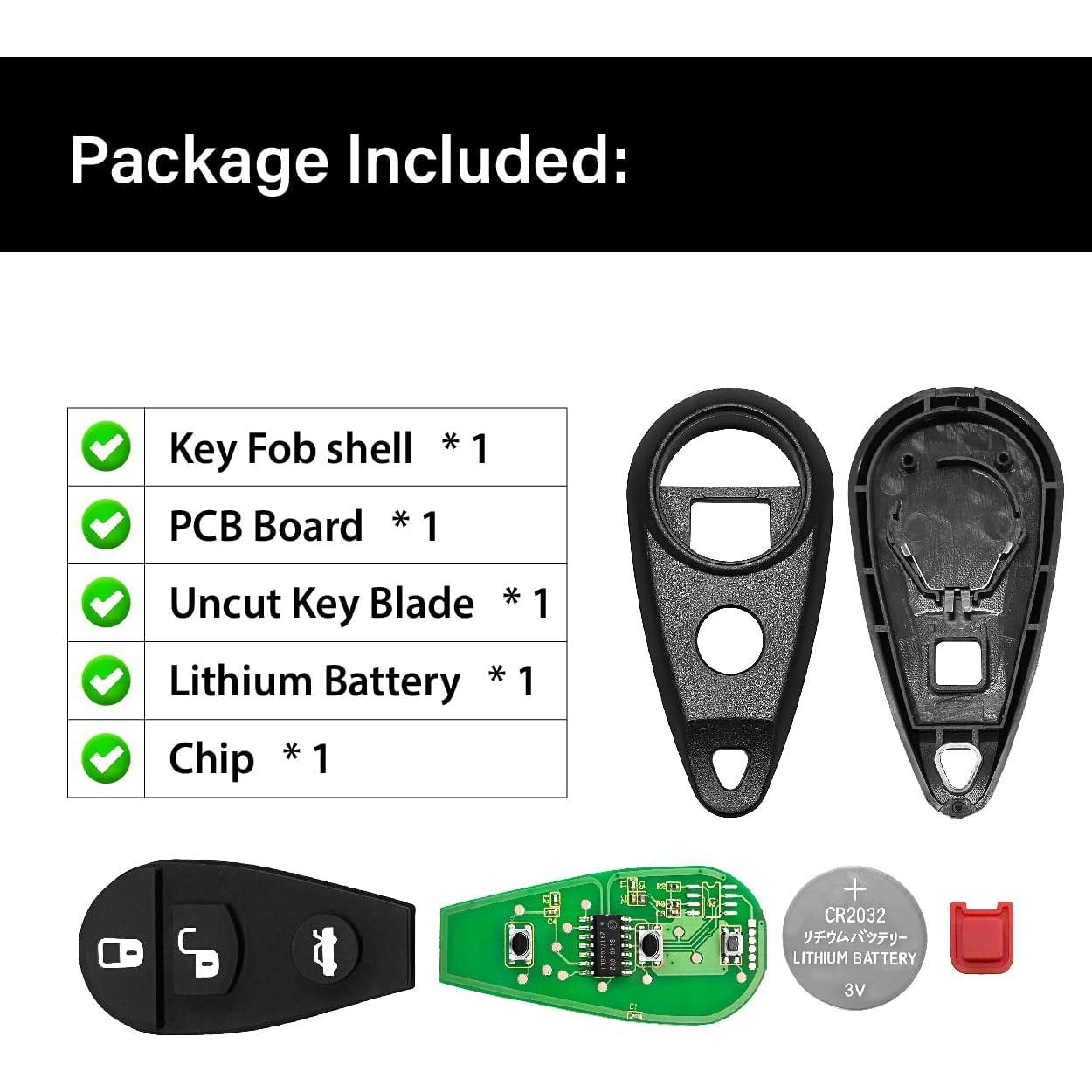 Control Remoto Llave Subaru NHVWB1U711 4 Botones 1999-2011