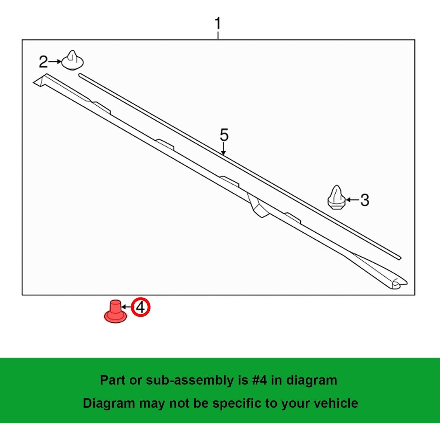 Clip de Retención OAUTOO 25pcs para Moldura Subaru 909140055