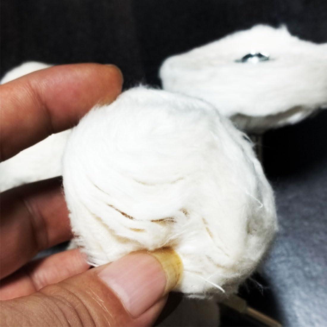 Kit de Pulido de Flanela Blanca JUNLIXN - 4 Piezas 1/4"