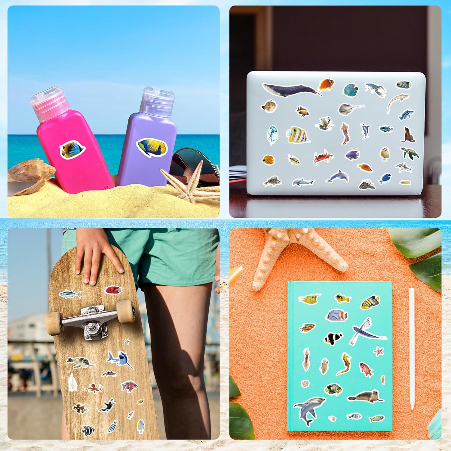 Pegatinas de Animales Marinos Genérico 820 Piezas Océano