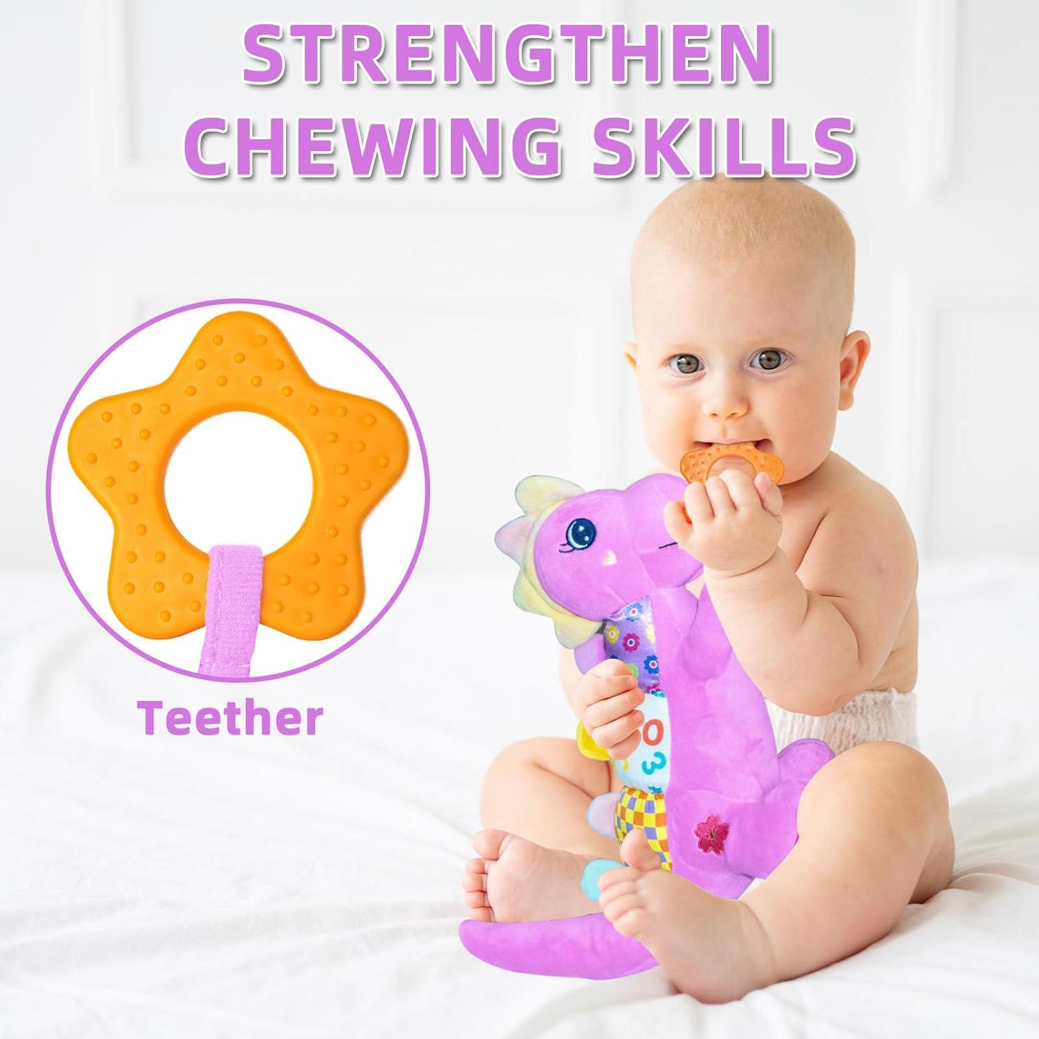 Juguete de Peluche Musical Dinosaurio ST-KLWJ Morado 5 en 1