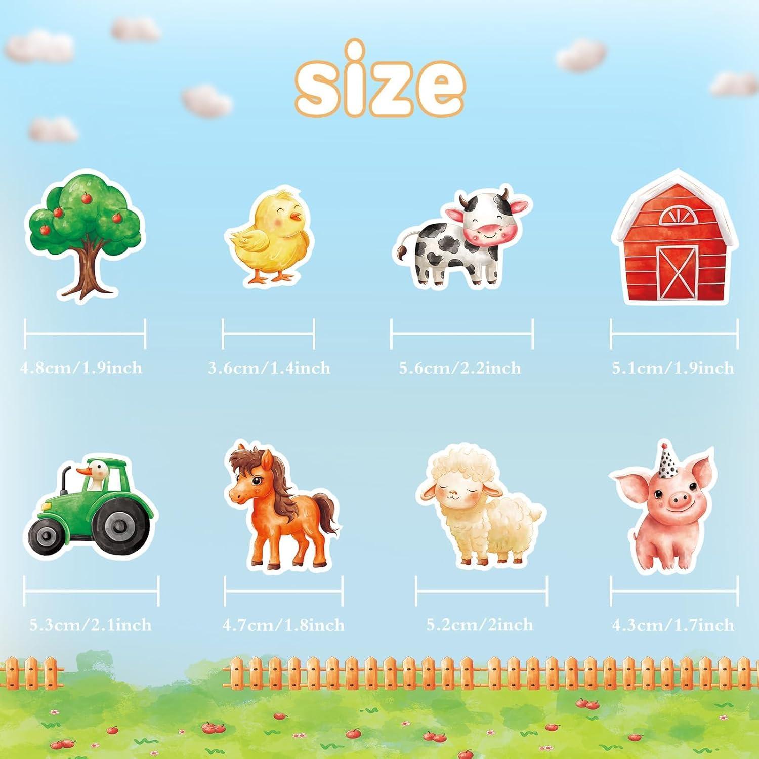 Adornos para Cupcakes WERNNSAI 40 Piezas Animales de Granja