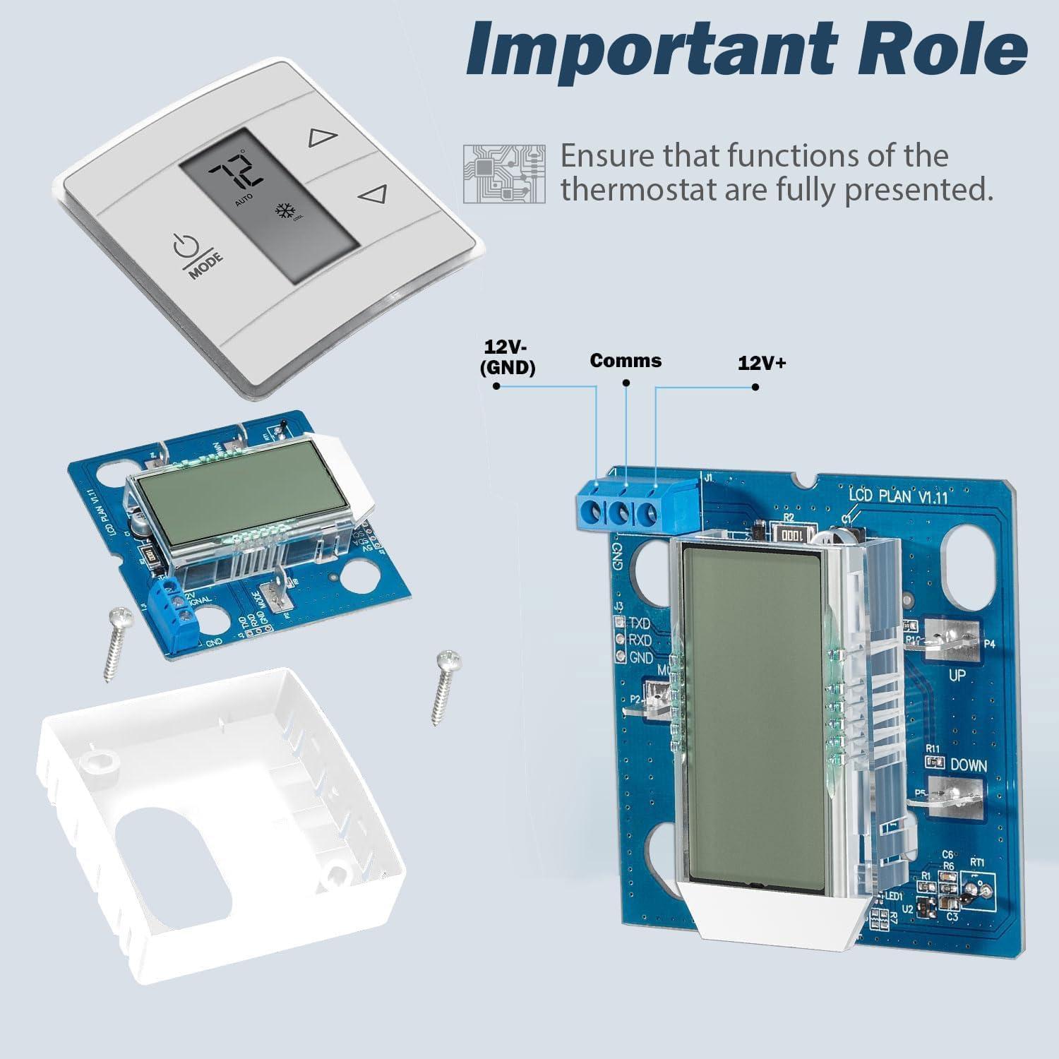 Termostato de Pared Dometic 3316250.700 para RV Blanco