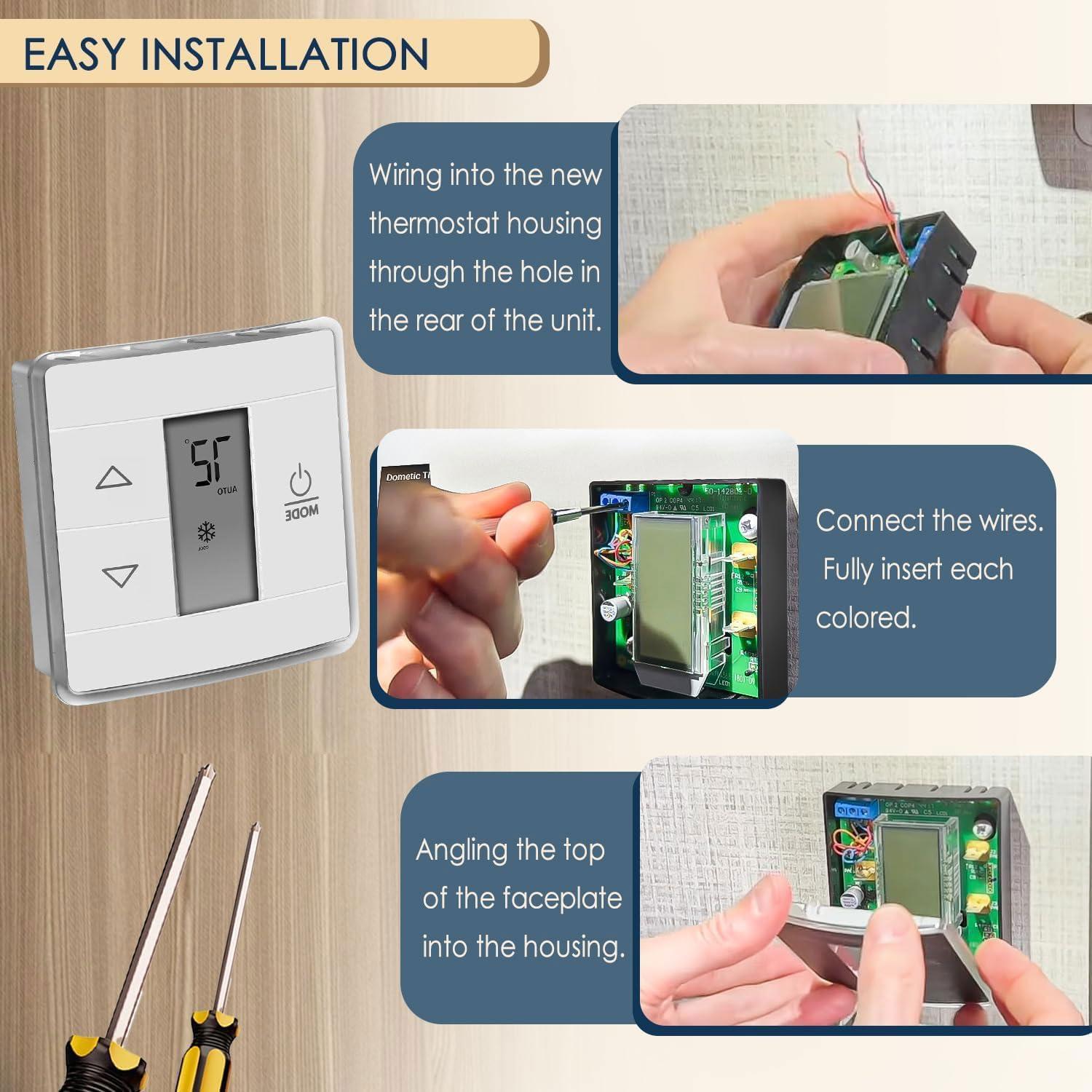 Termostato de Pared Dometic 3316250.700 para RV Blanco
