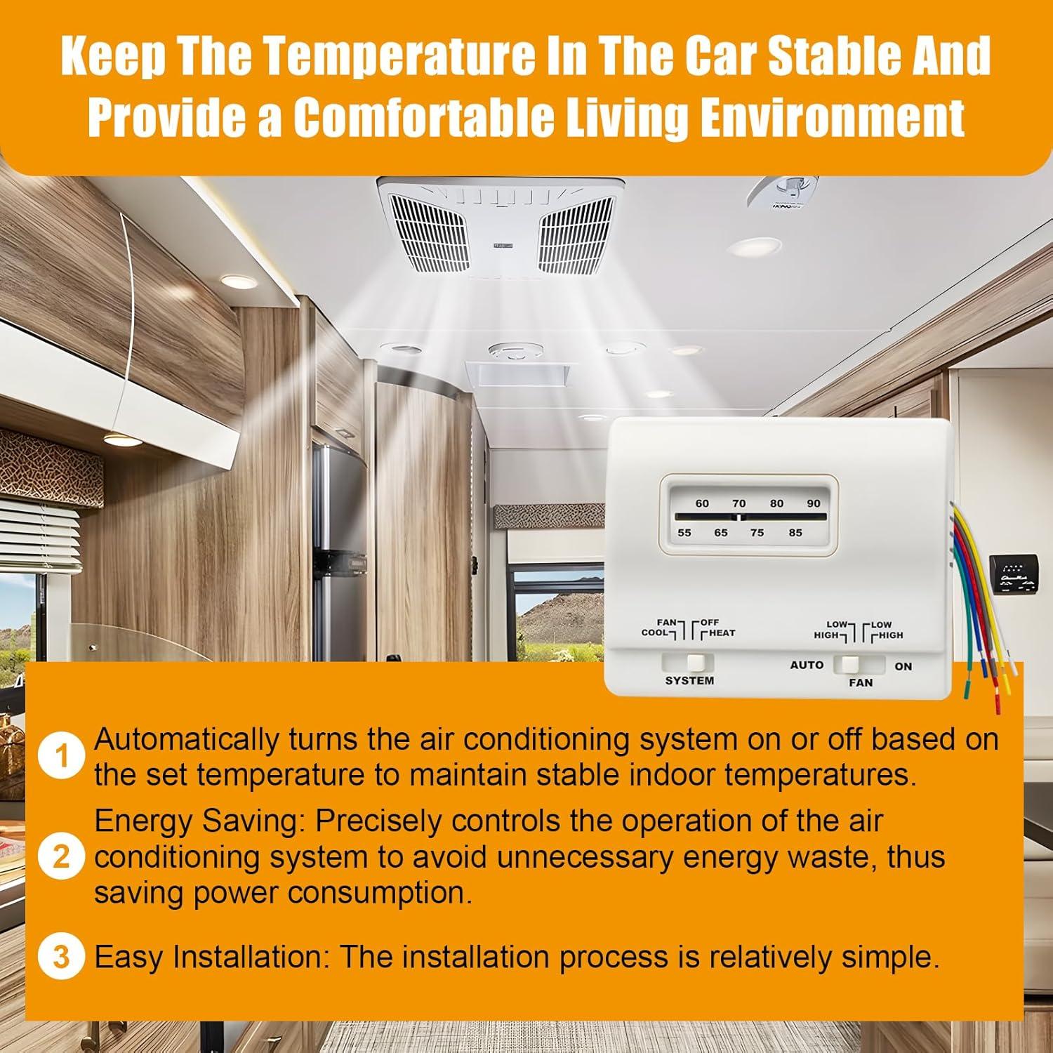 Termostato Digital Wosijm 7330F3852 para Aire Acondicionado RV