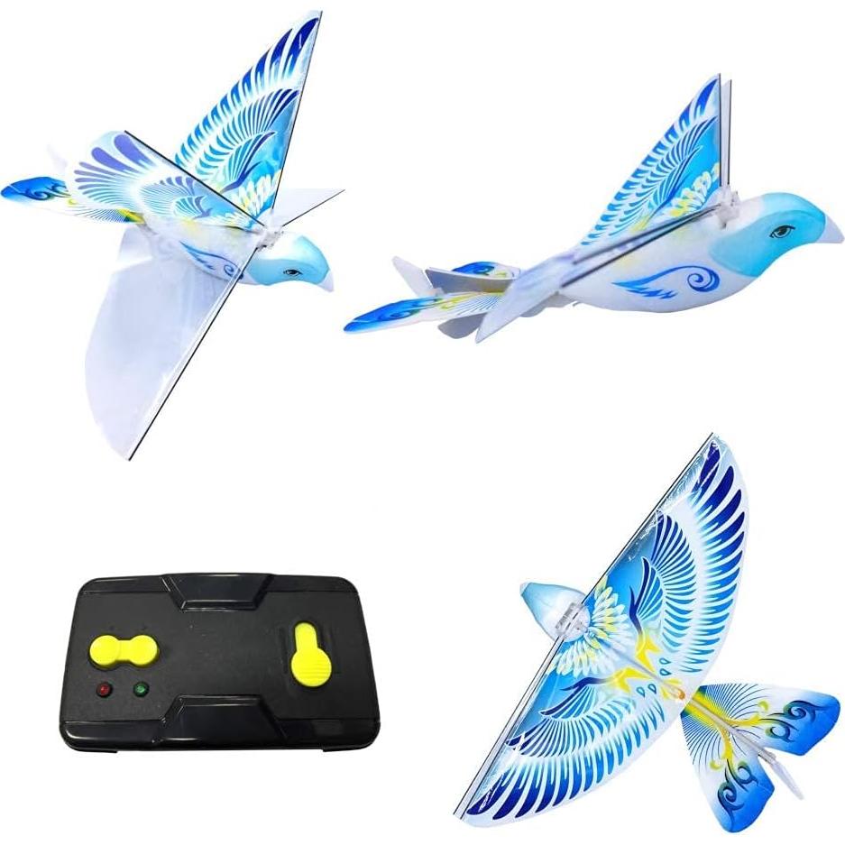 MUKIKIM eBird Pájaro Azul - Juguete Volador RC Carga USB