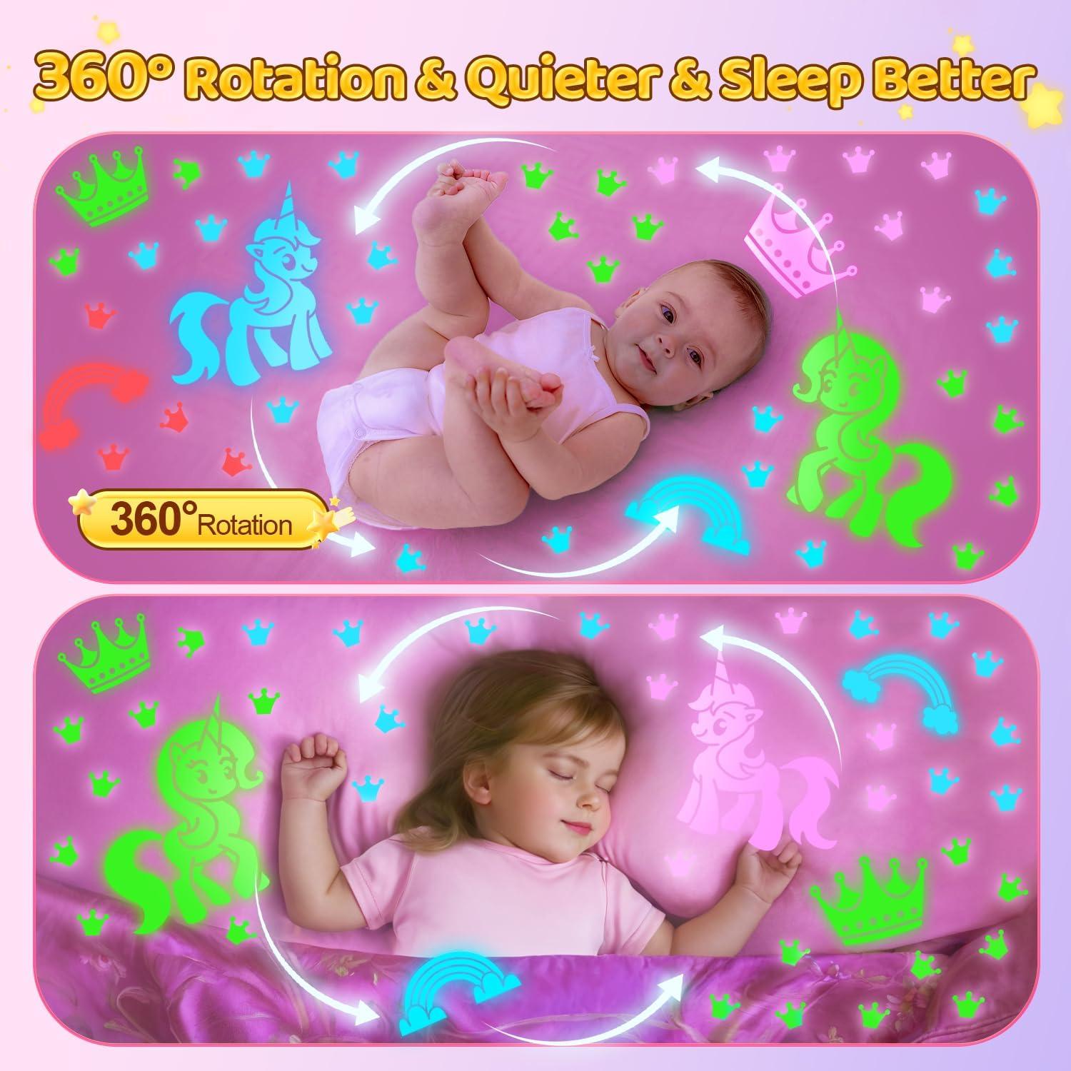 PIKOY Kids Night Light Projector, Remote+3 Timer Unicorn Night Light for Kids,3 Film&93 Effect Toddler Night Light Kids Projector,3 Lightness Nightlight for Kids Room,360° Rotate Baby Night Light