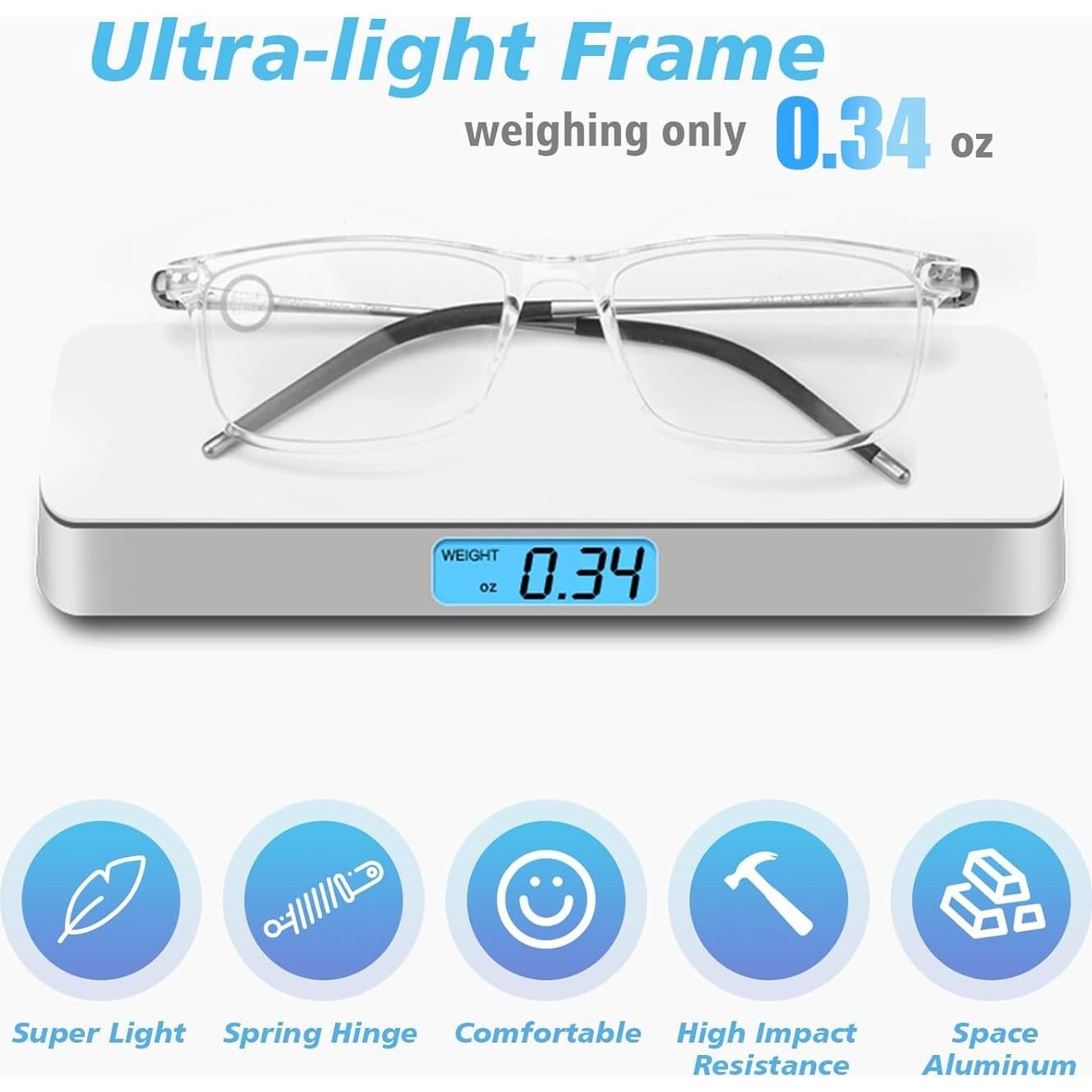 Gafas de lectura multifocal Skyoak +2.0 bloqueo luz azul