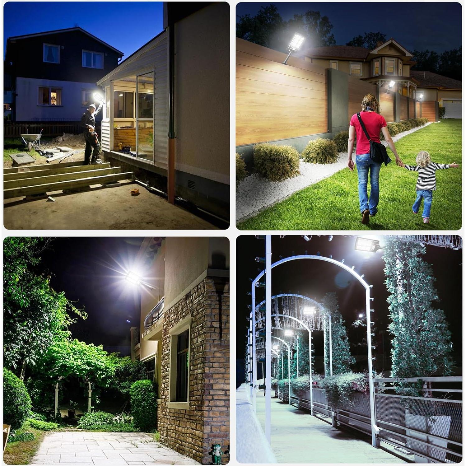 Luces Solares Exteriores Duewot 1000 Lúmenes con Sensor