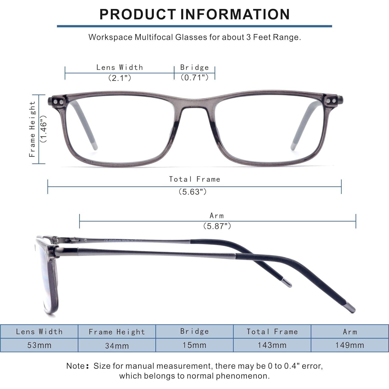 Gafas de lectura progresivas Skyoak TR90 ligeras con bloqueo luz azul