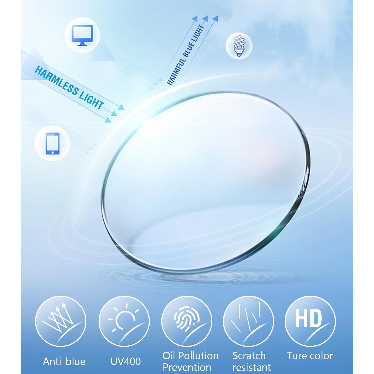 Gafas de lectura progresivas Skyoak +2.5 TR90 bloqueo luz azul