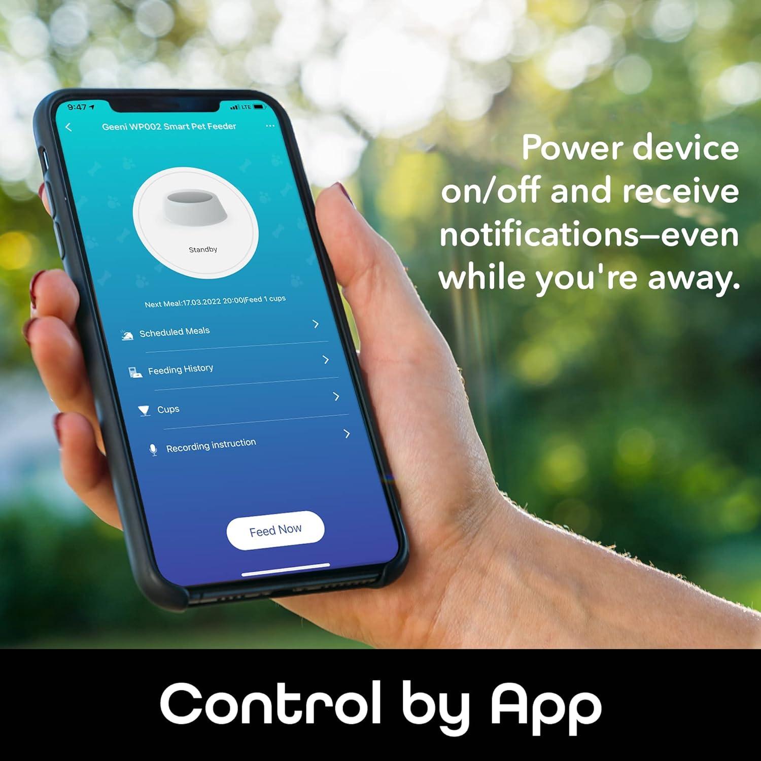 Alimentador Automático Geeni 4L Wi-Fi Control Voz Alexa