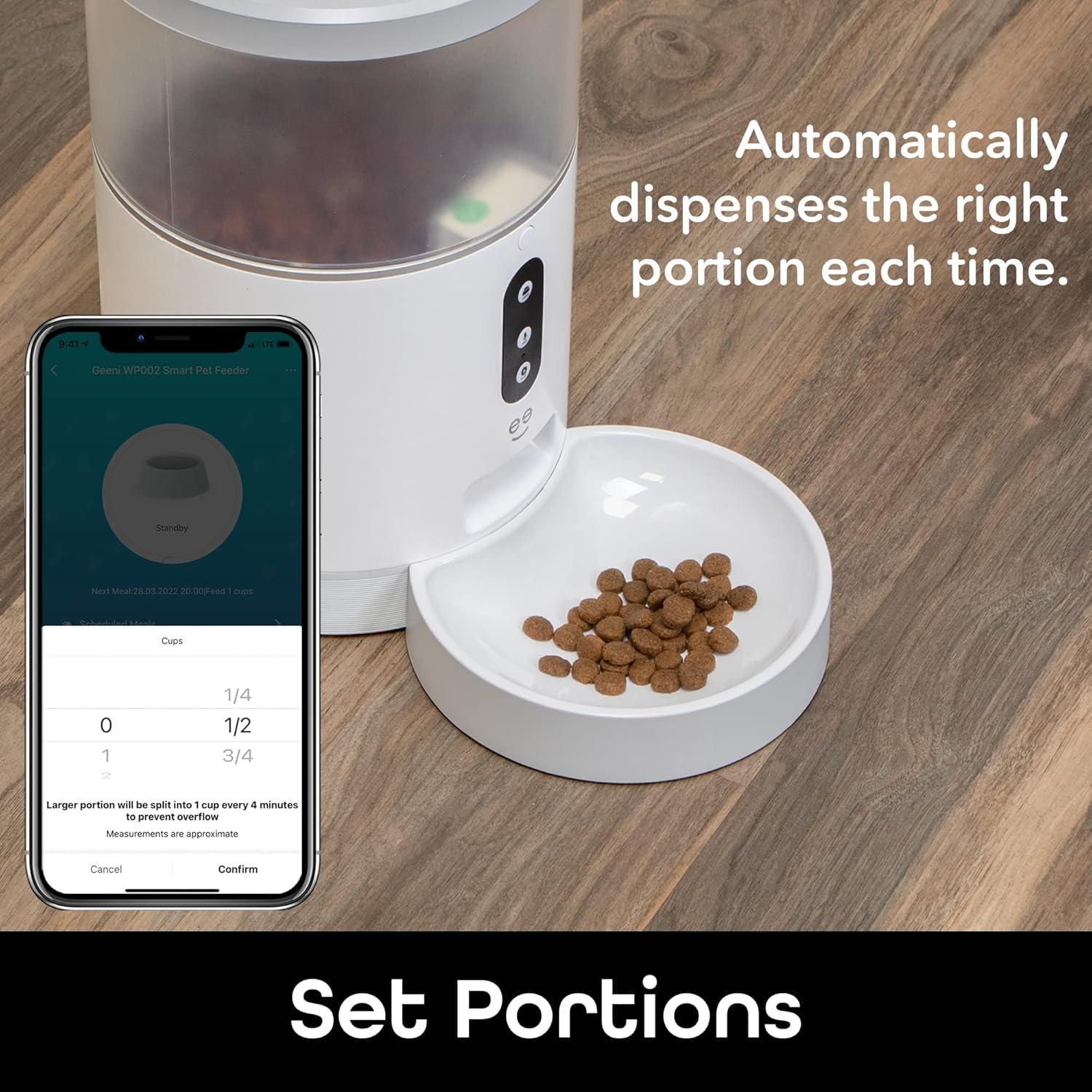 Alimentador Automático Geeni 4L Wi-Fi Control Voz Alexa