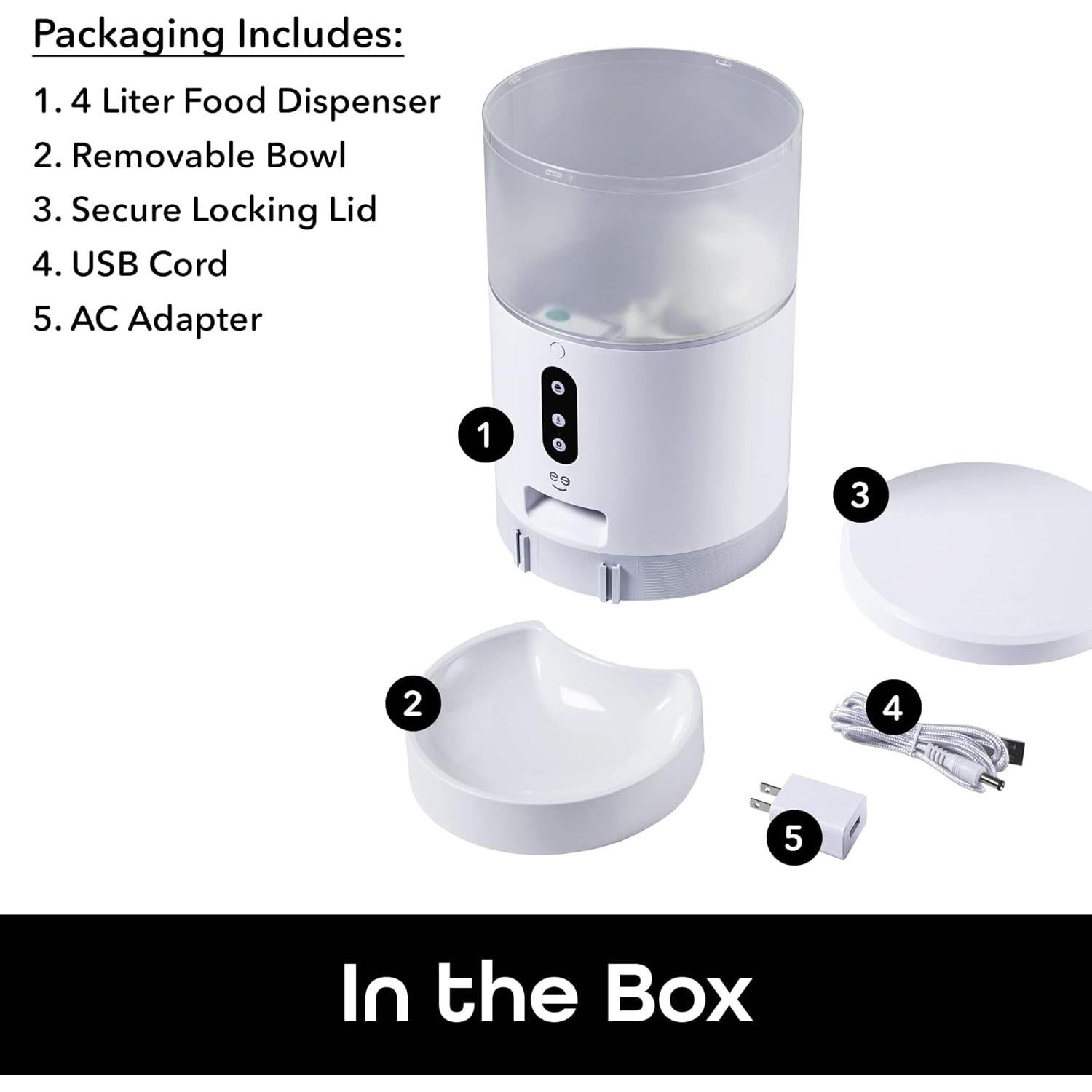 Alimentador Automático Geeni 4L Wi-Fi Control Voz Alexa