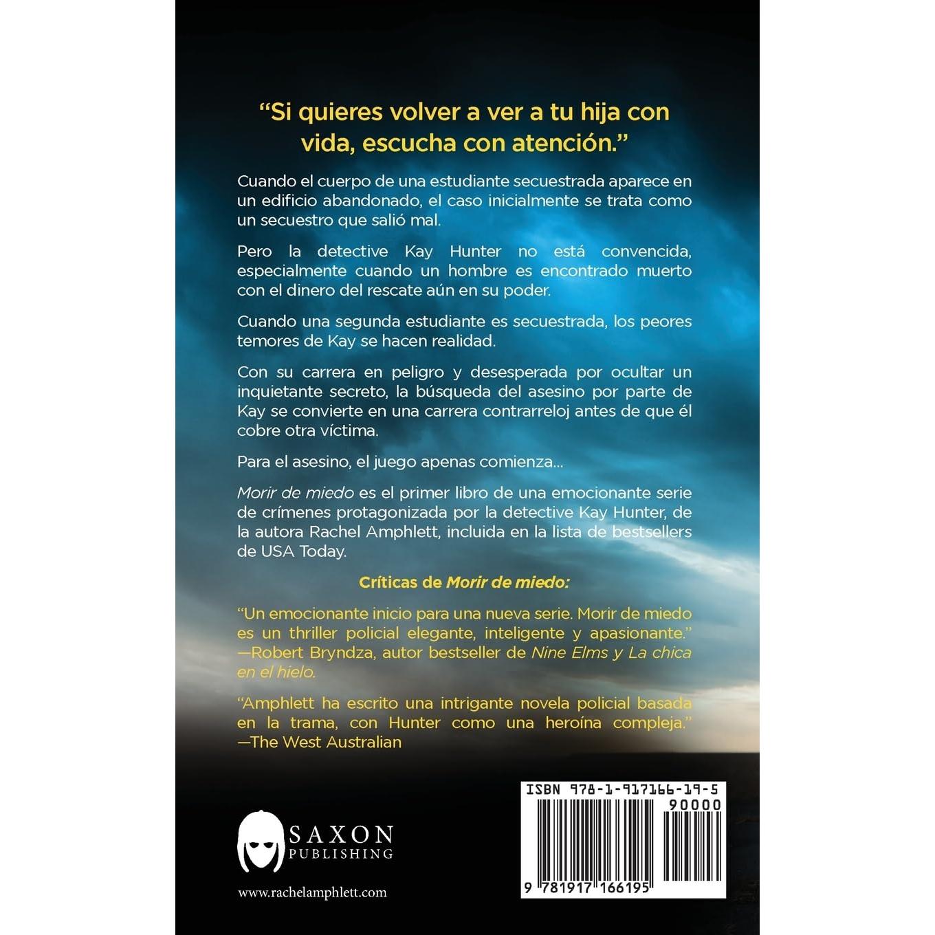 Morir de miedo (Los misterios de la detective Kay Hunter) (Spanish Edition)