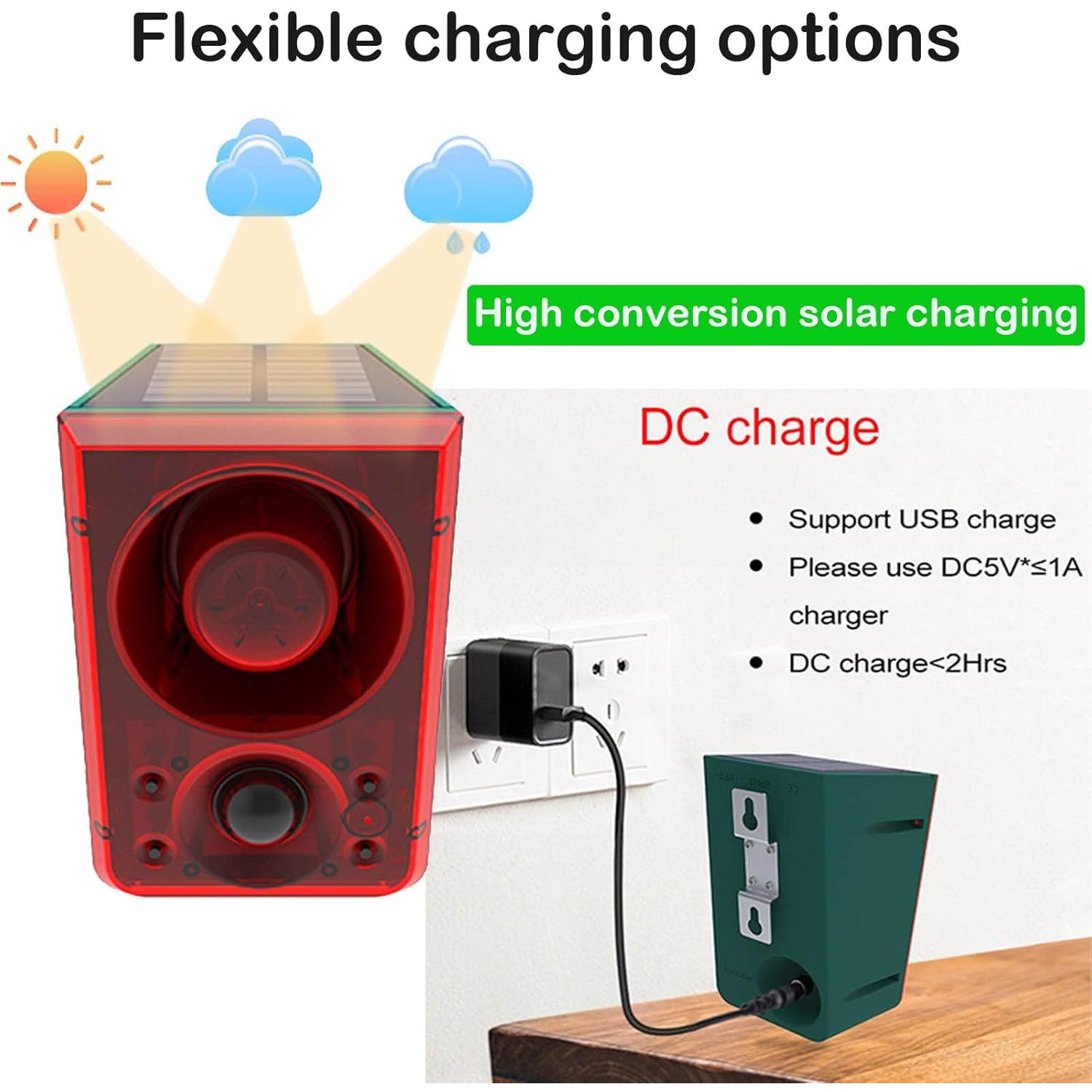 Alarma de Movimiento Solar SENKEFEI 130dB con Control Remoto