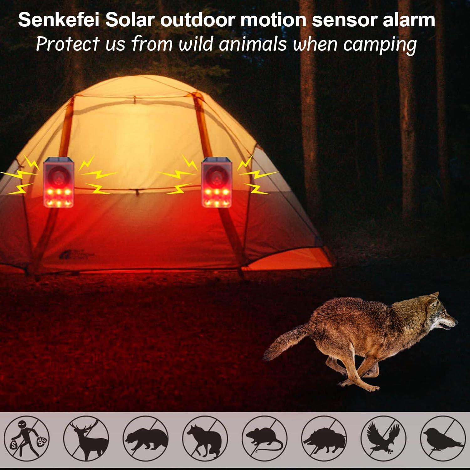 Alarma de Movimiento Solar SENKEFEI 130dB con Control Remoto