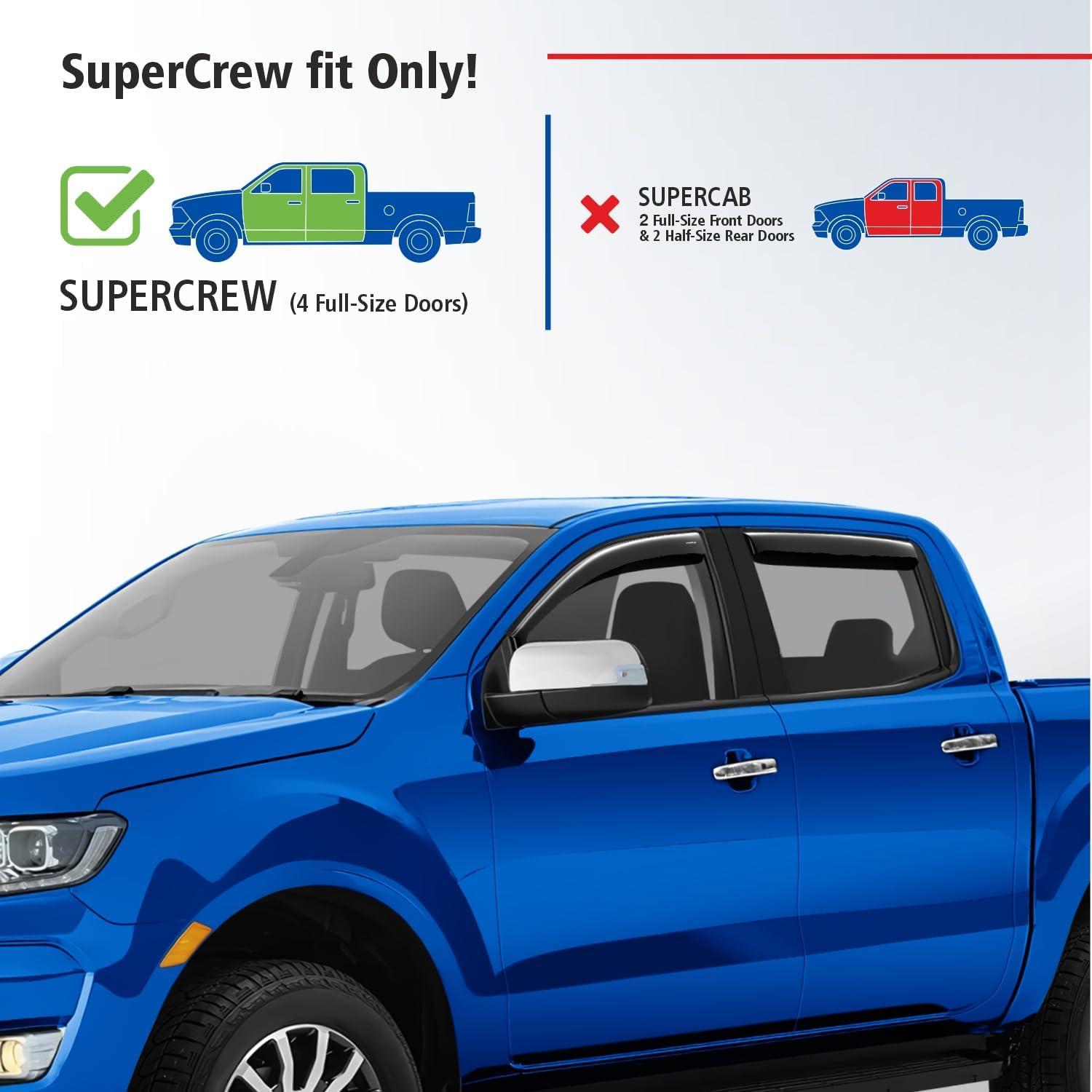 Deflectores de Ventana Goodyear GY003449LP para Ford Ranger 2019-2023