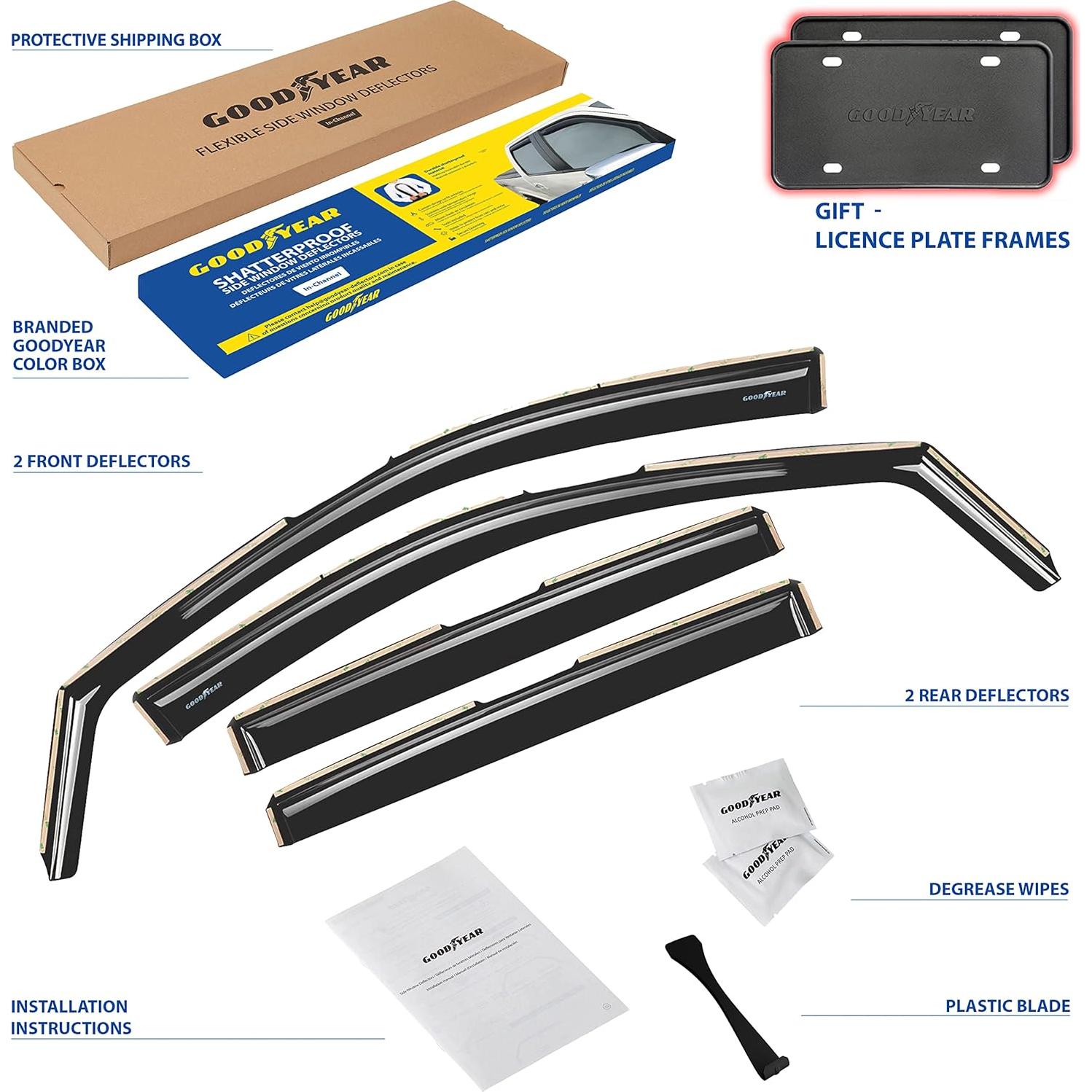 Deflectores de Ventana Goodyear GY003449LP para Ford Ranger 2019-2023