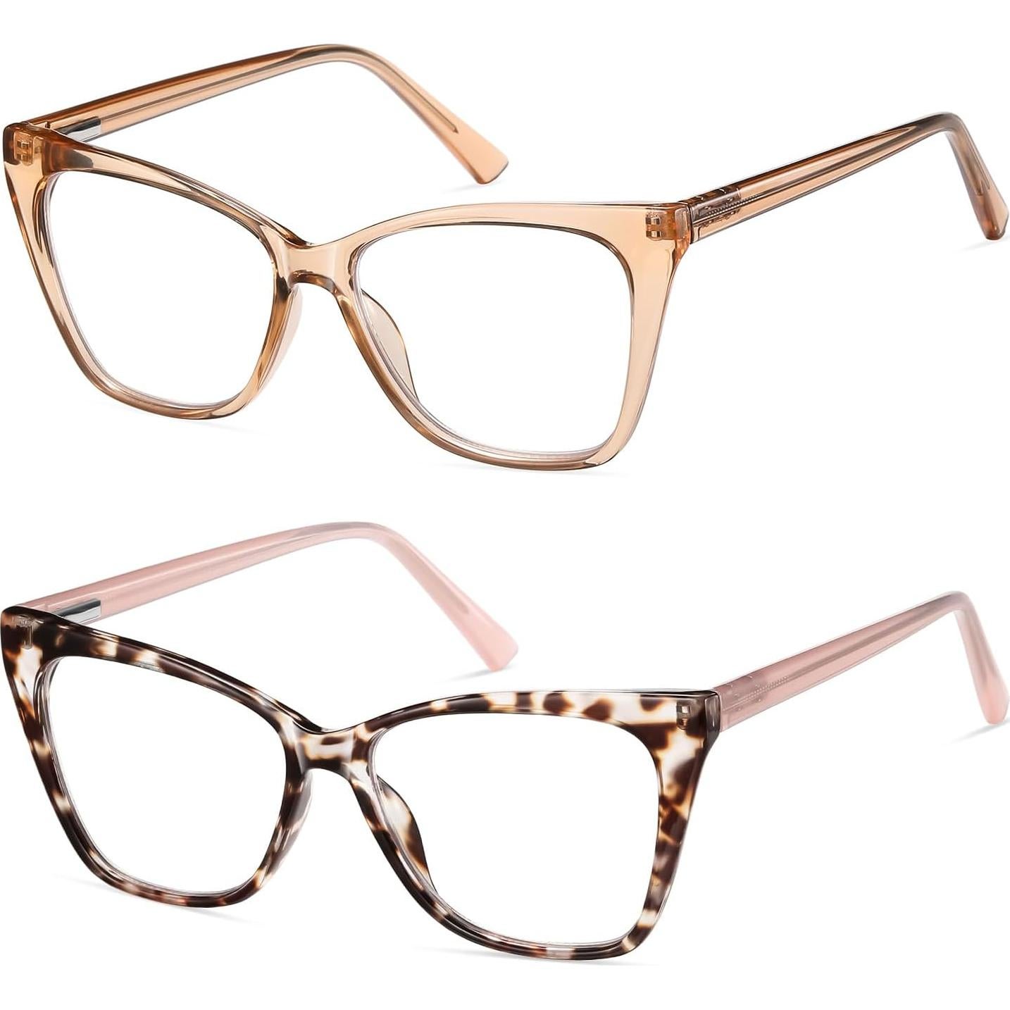 Gafas de lectura LKEYE ojo de gato 1.0D paquete de 2