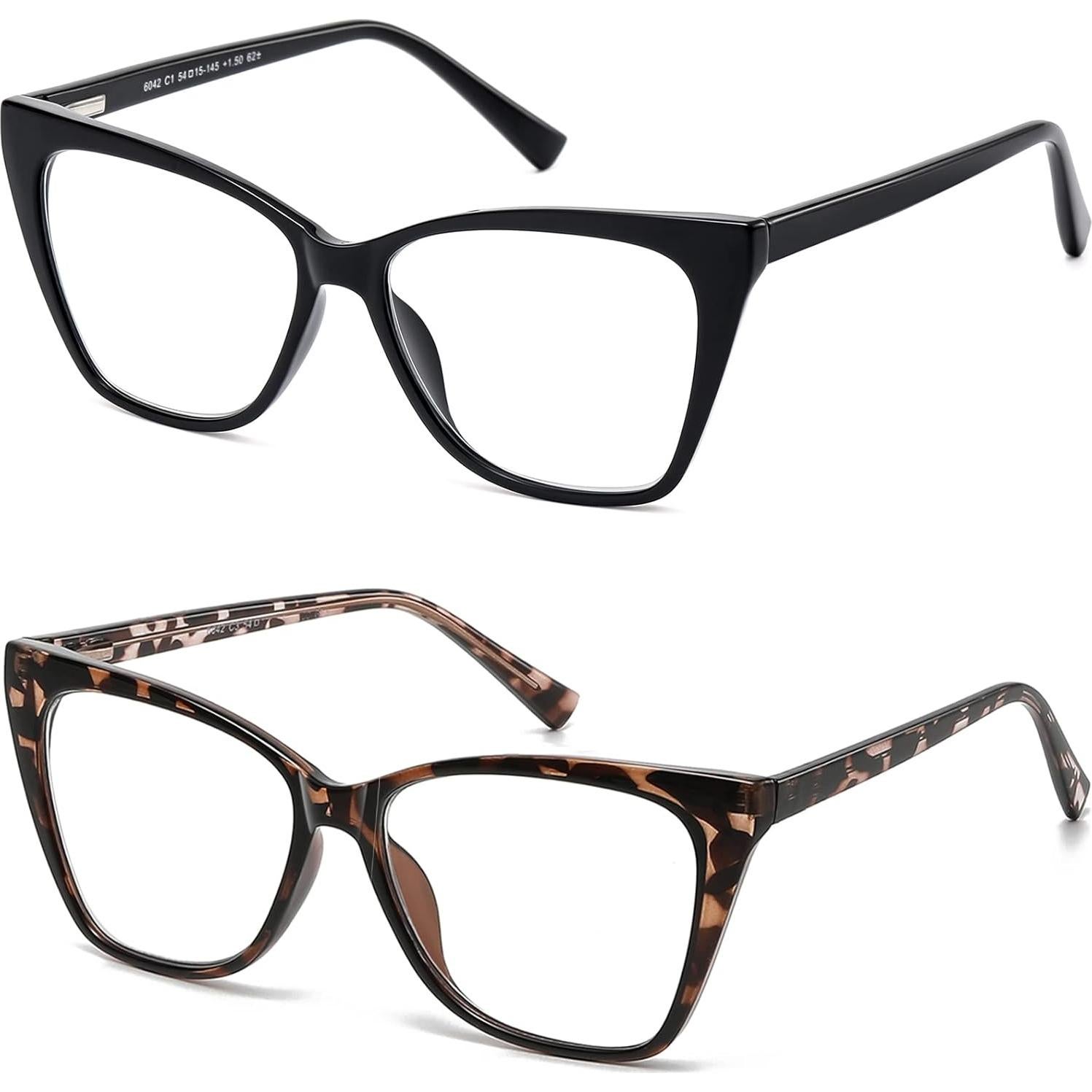 Gafas de lectura LKEYE ojo de gato 2 pares UV400